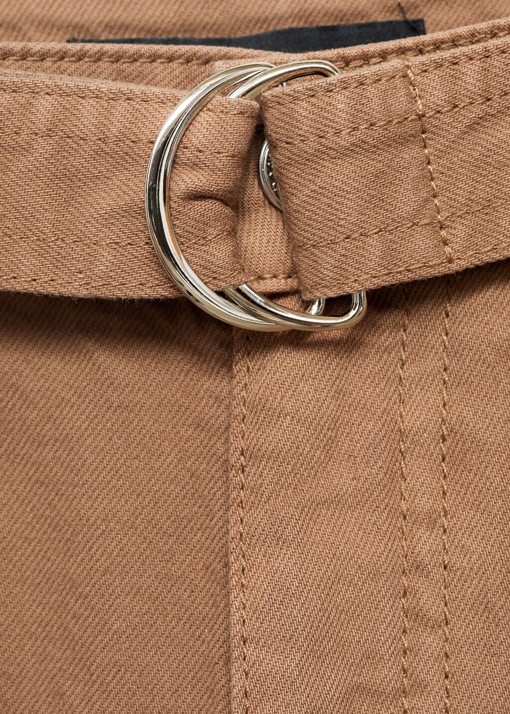 Denim jorts with belt