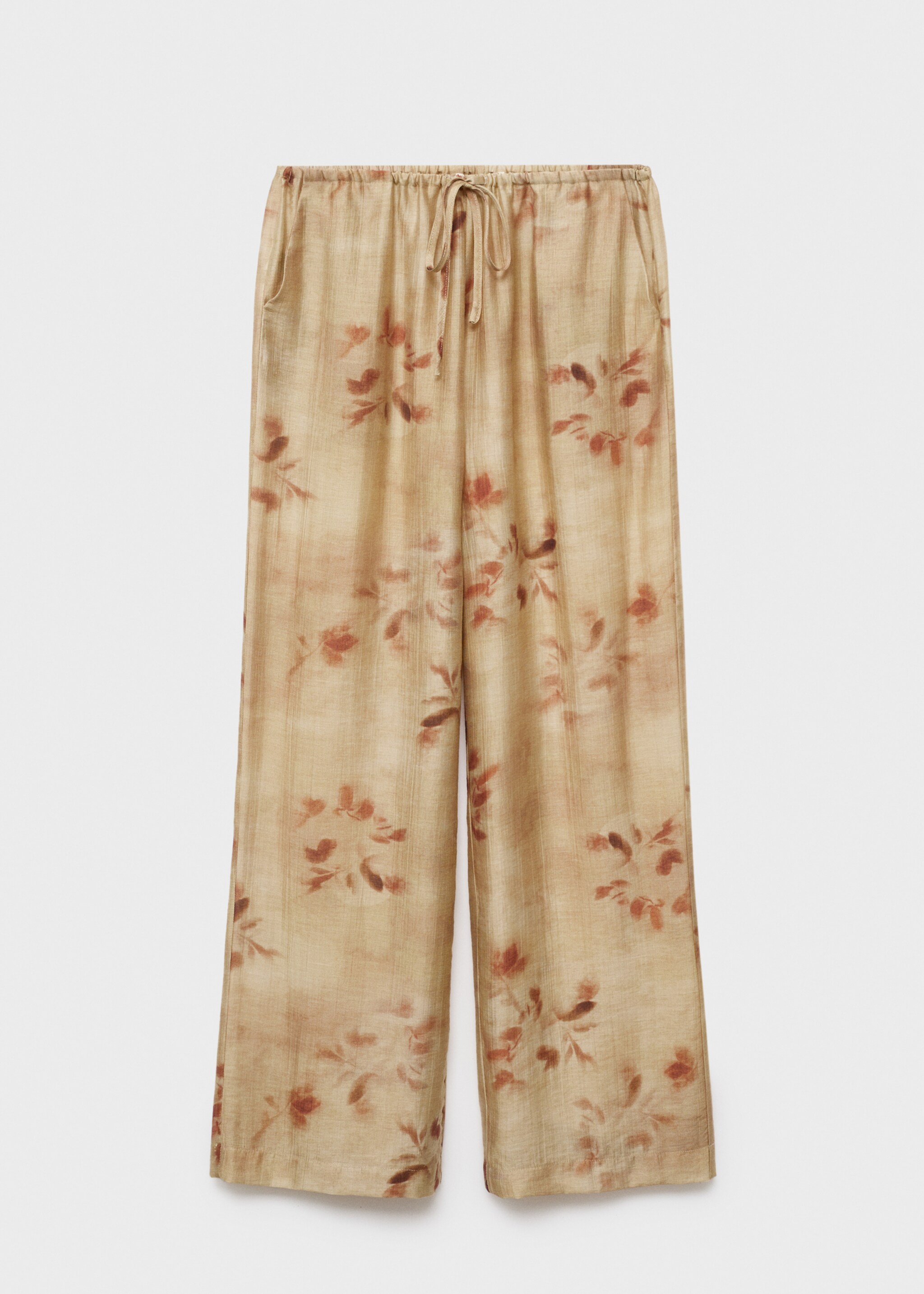 Leaf print trousers - Article without model, Sand. Ref: 17064103-00.