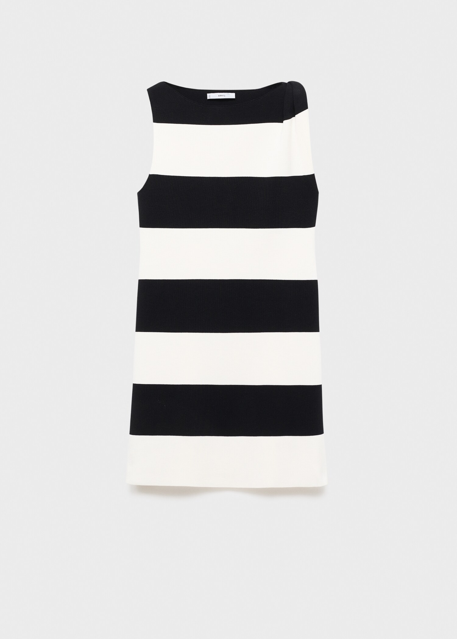 Asymmetrical knitted dress with strap - Article without model