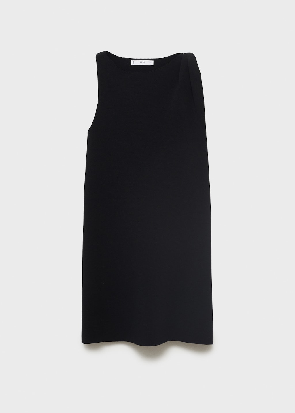 Asymmetrical knitted dress with strap - image 5