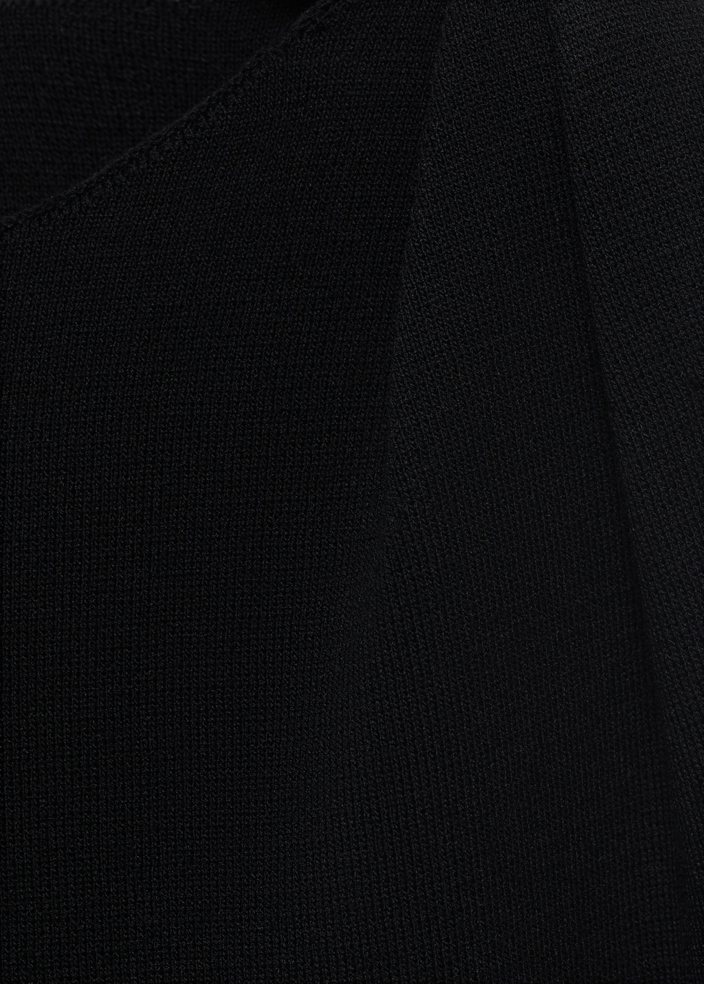 Asymmetrical knitted dress with strap