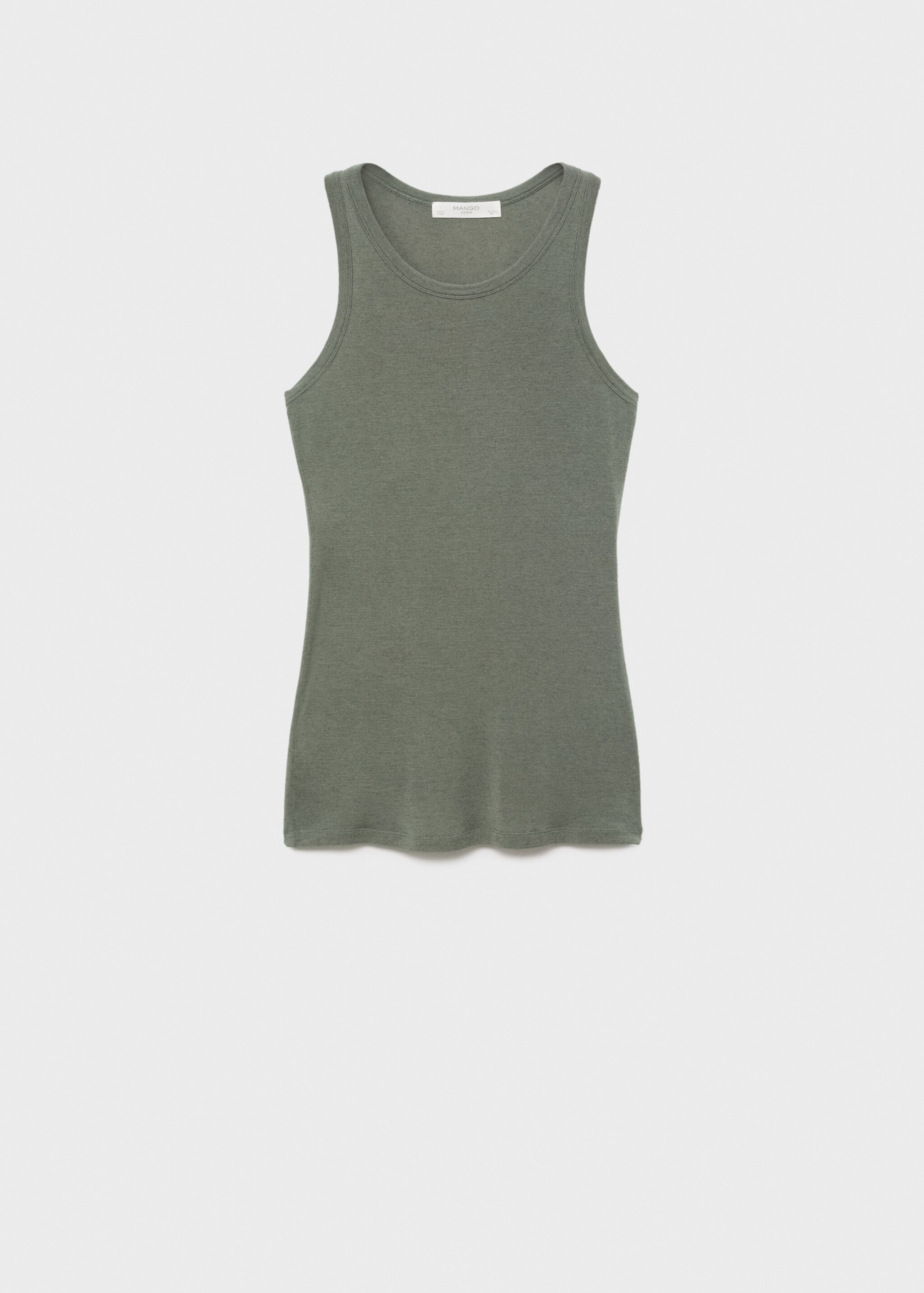 Cashmere pyjama top - Article without model, Green. Ref: 17064105-00.