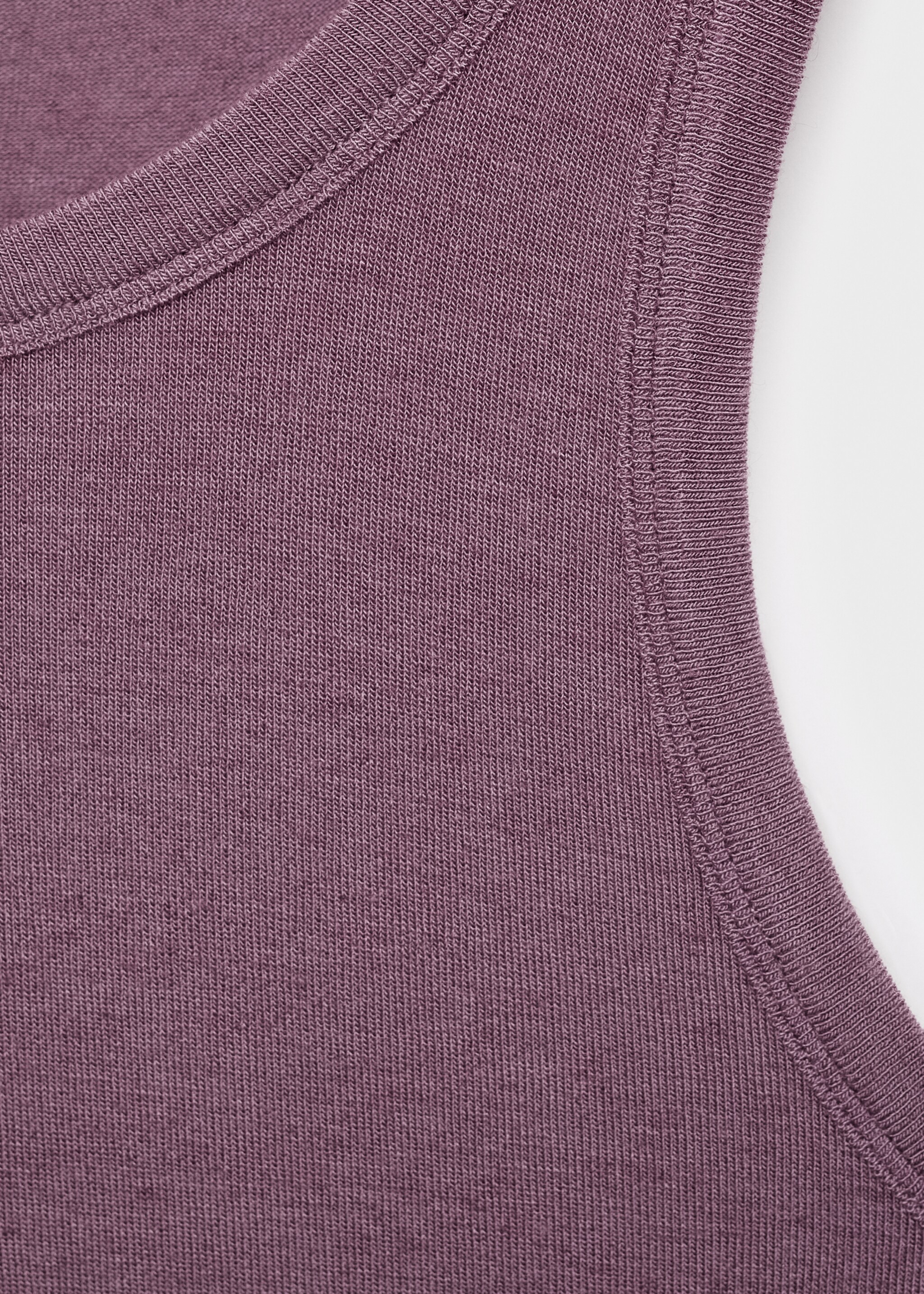 Cashmere pyjama top - Details of the article 8, Dark Red. Ref: 17064105-00.