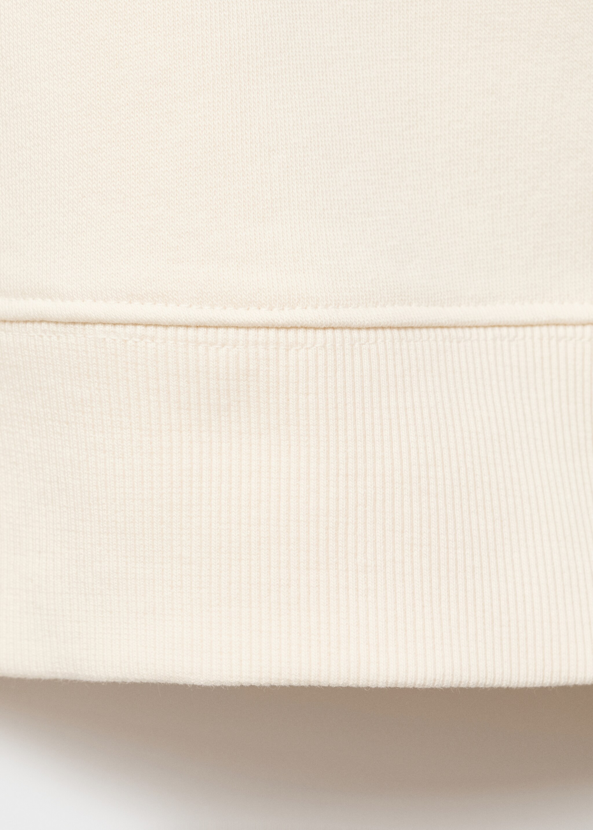 Fluid cotton sweatshirt - Details of the article 0, Vanilla. Ref: 17064107-00.