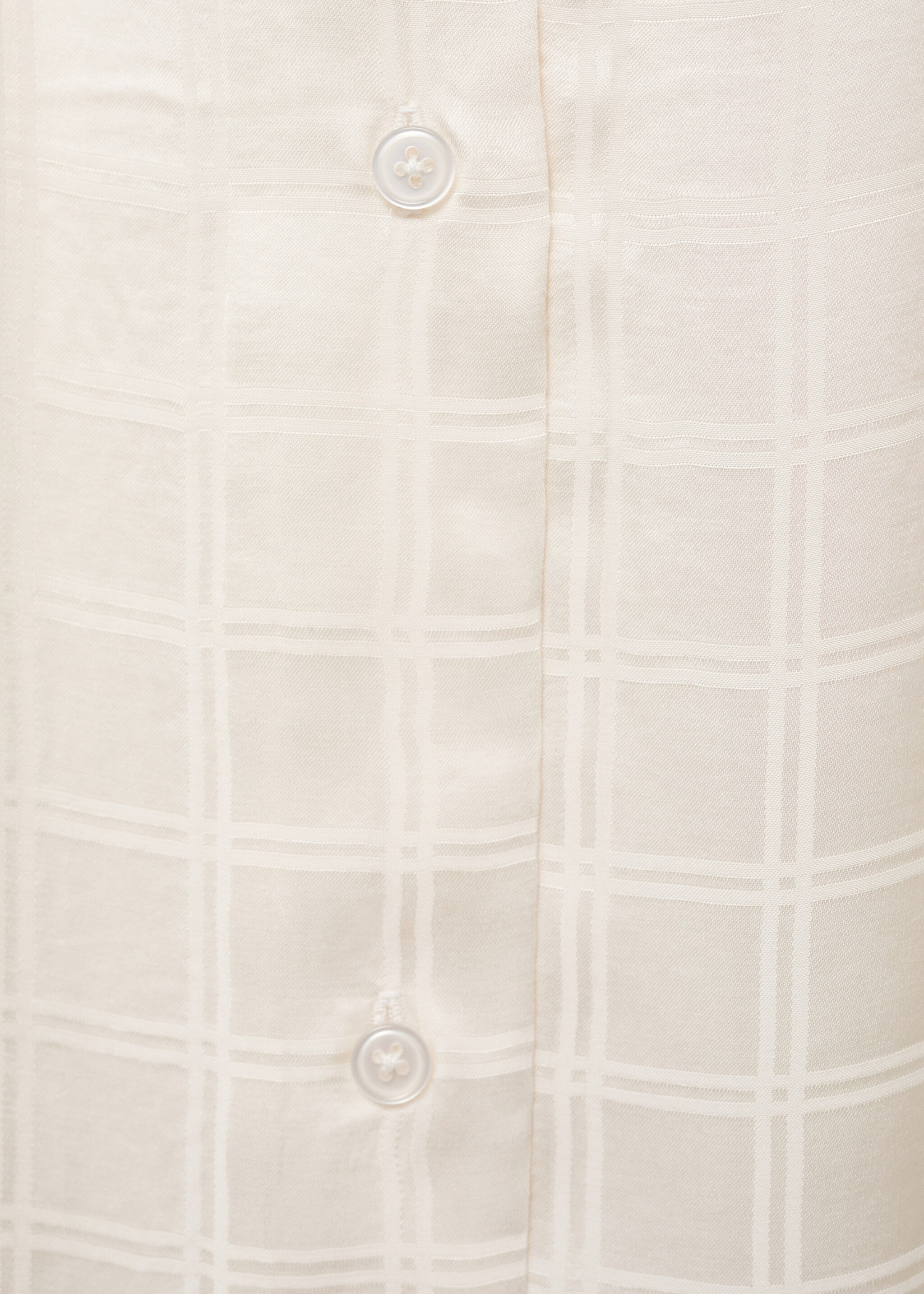 Camisa de pijama xadrez de rayon - Pormenor do artigo 0, Branco-marfim. Ref: 17064108-00.