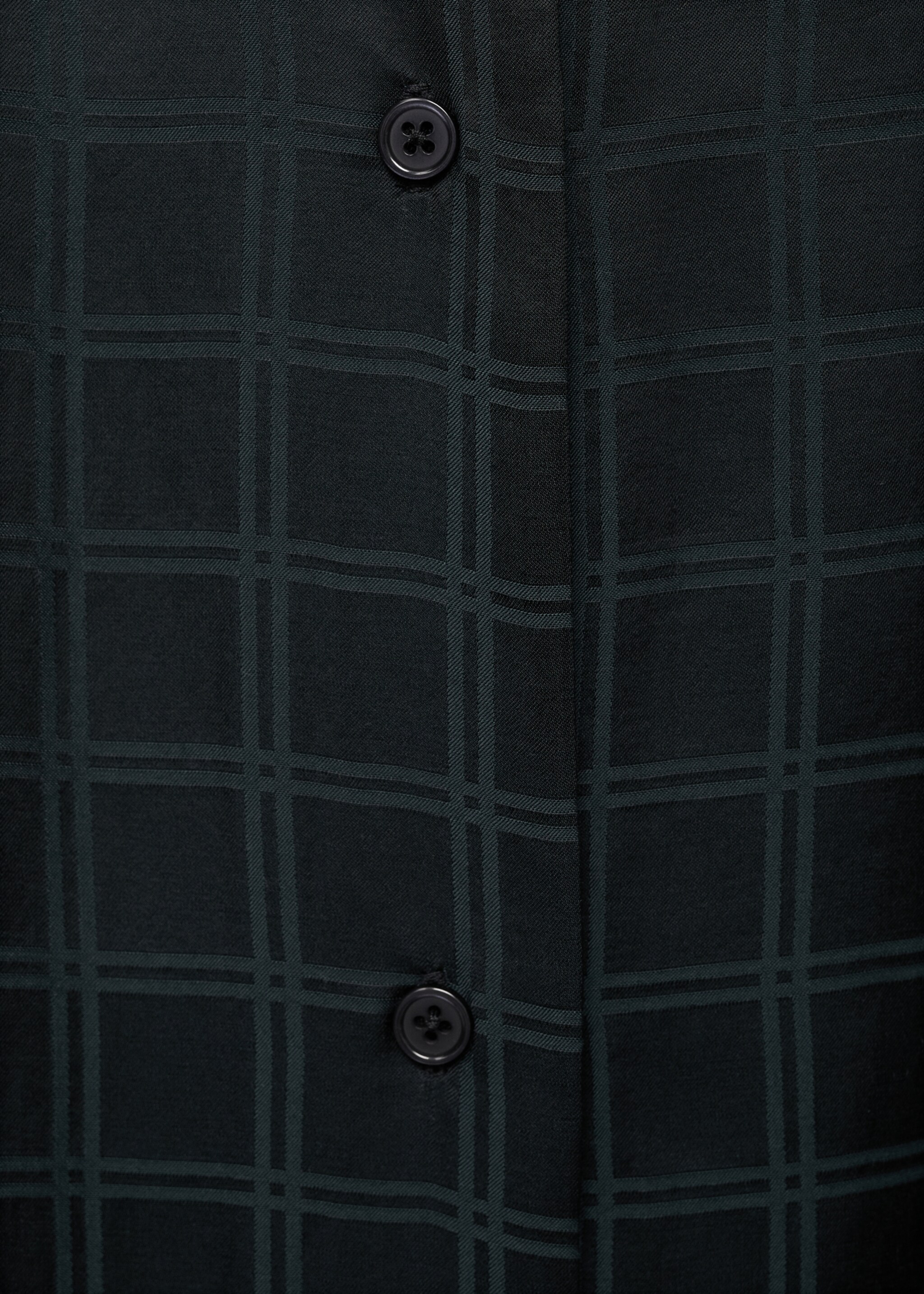 Camisa de pijama xadrez de rayon - Pormenor do artigo 0, Preto. Ref: 17064108-00.