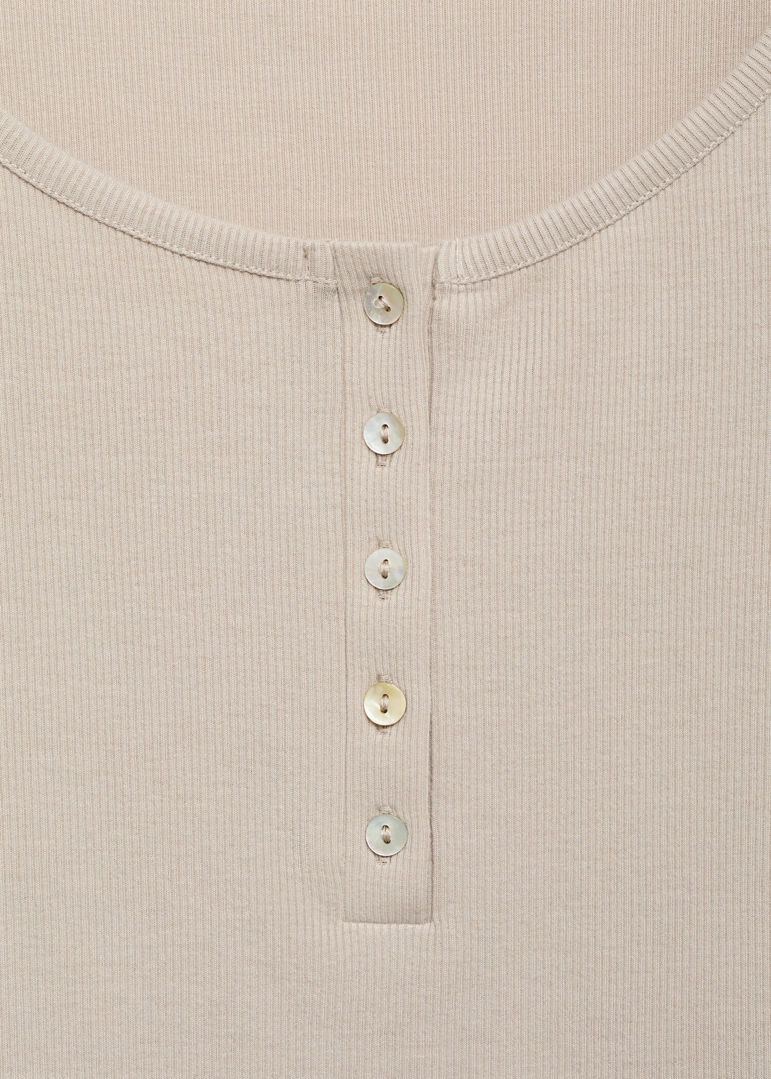 T-shirt maille côtelée boutons - Détail de l'article 8