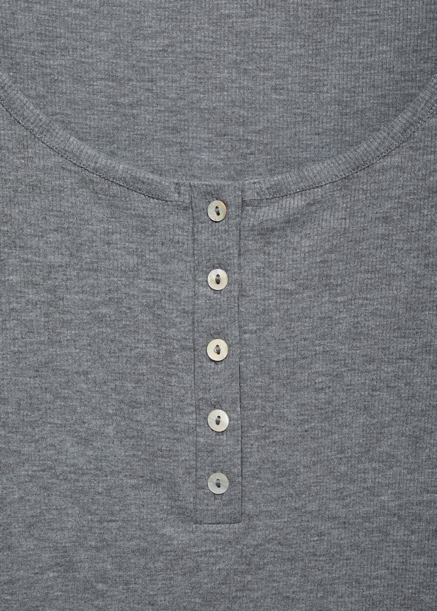 T-shirt maille côtelée boutons - Détail de l'article 8