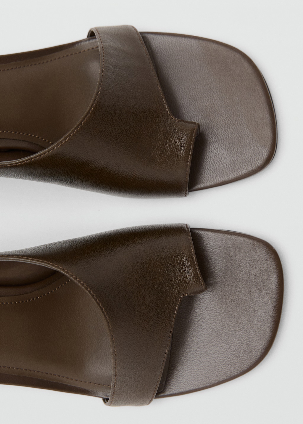 Asymmetric leather sandals