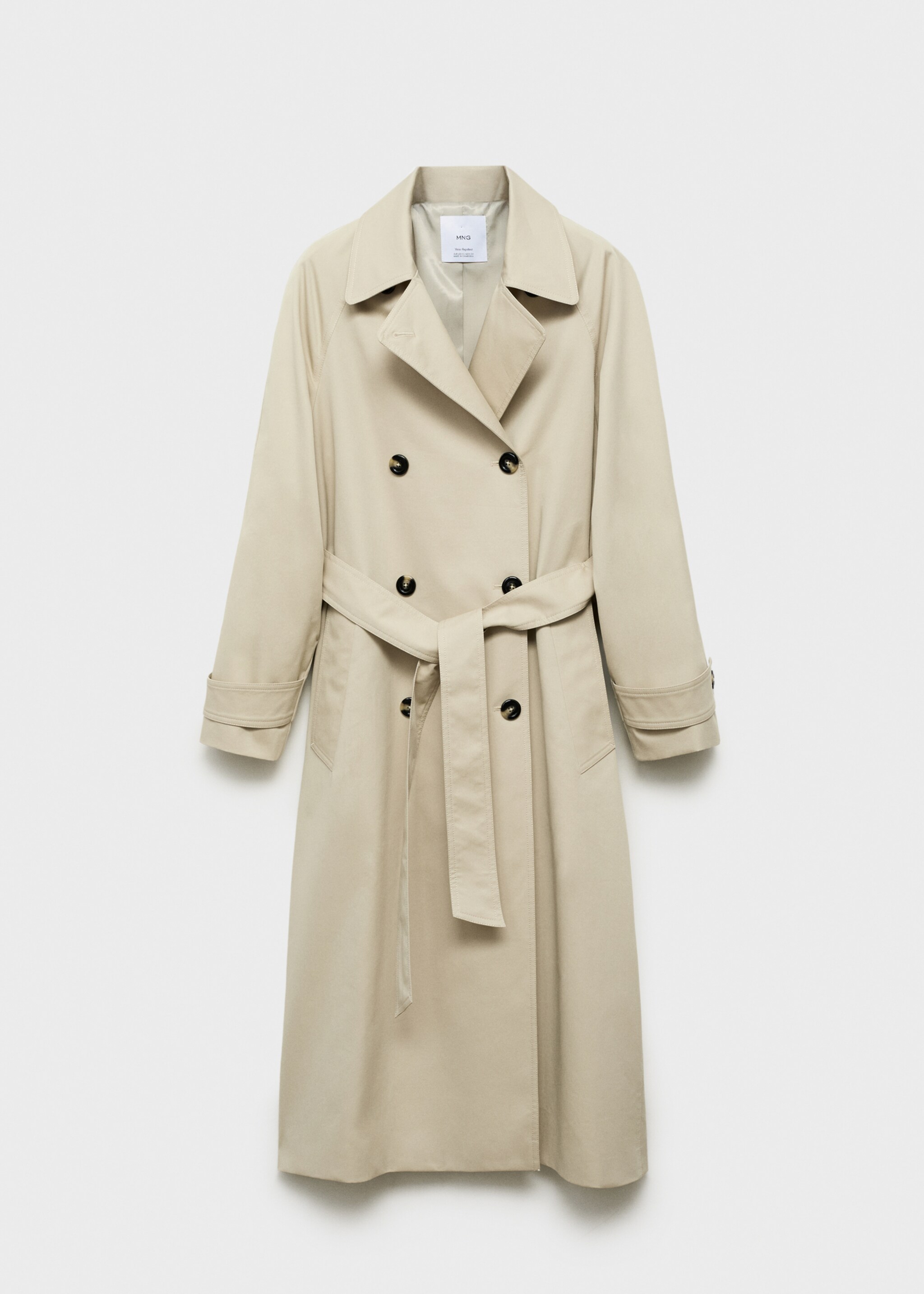 Long double-breasted trench coat - Article without model