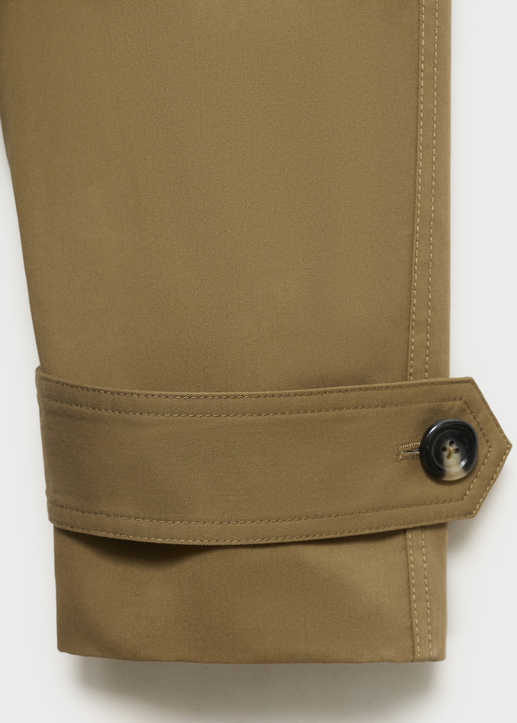 Long double-breasted trench coat