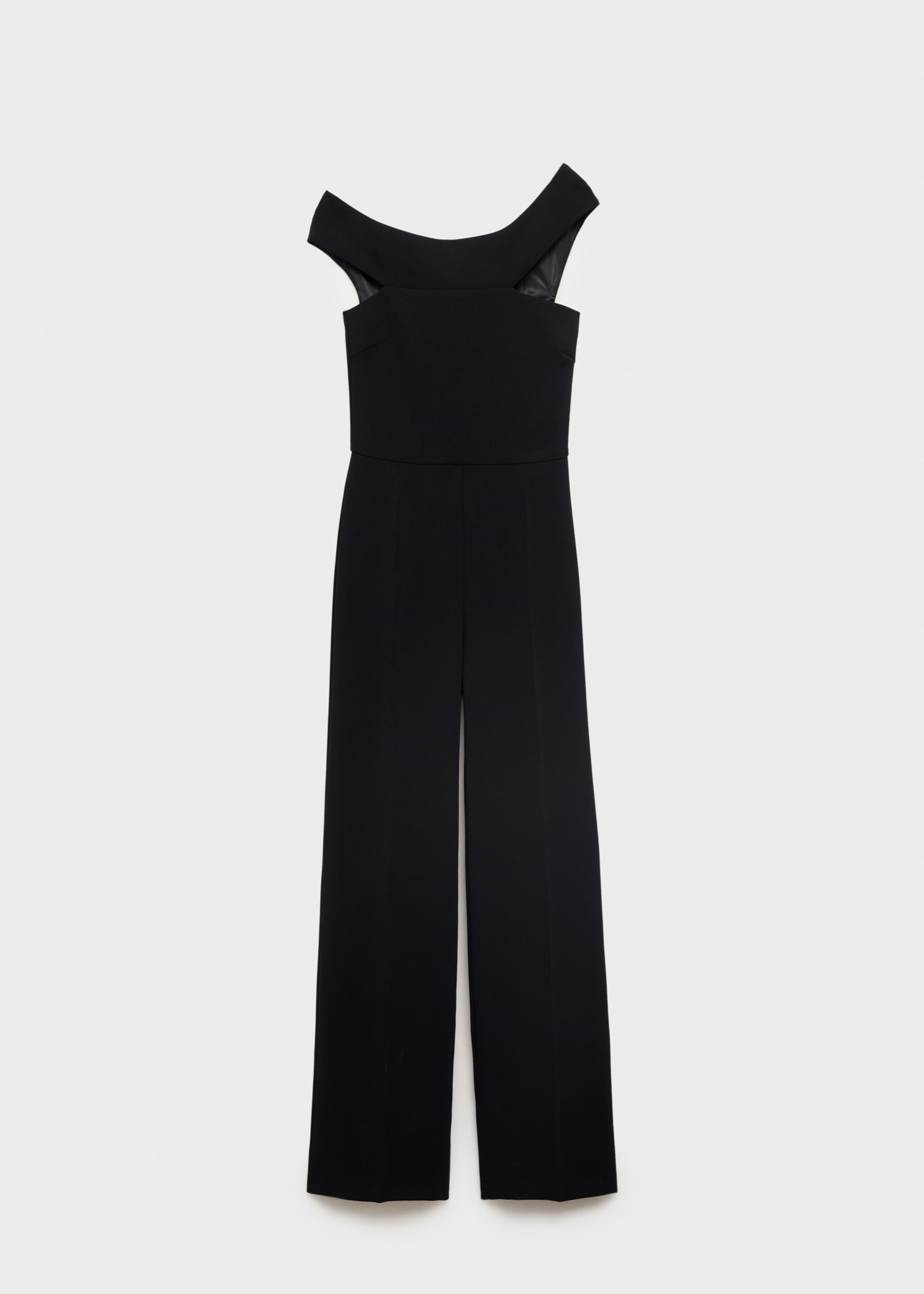 Asymmetric long jumpsuit - Article without model, Black. Ref: 17064118-00.