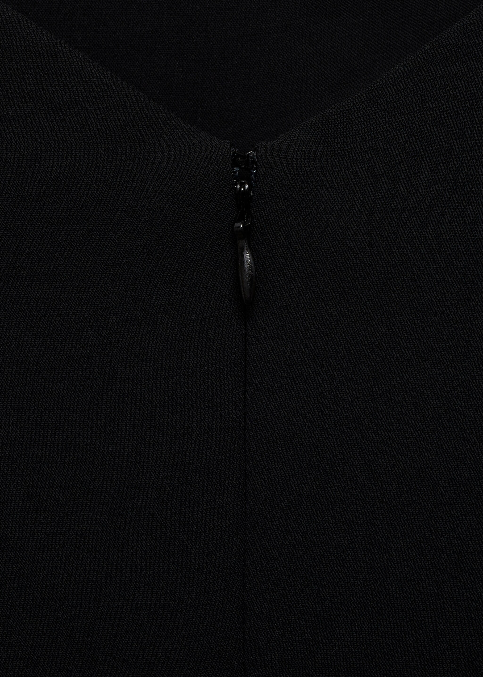 Asymmetric long jumpsuit - Details of the article 8, Black. Ref: 17064118-00.