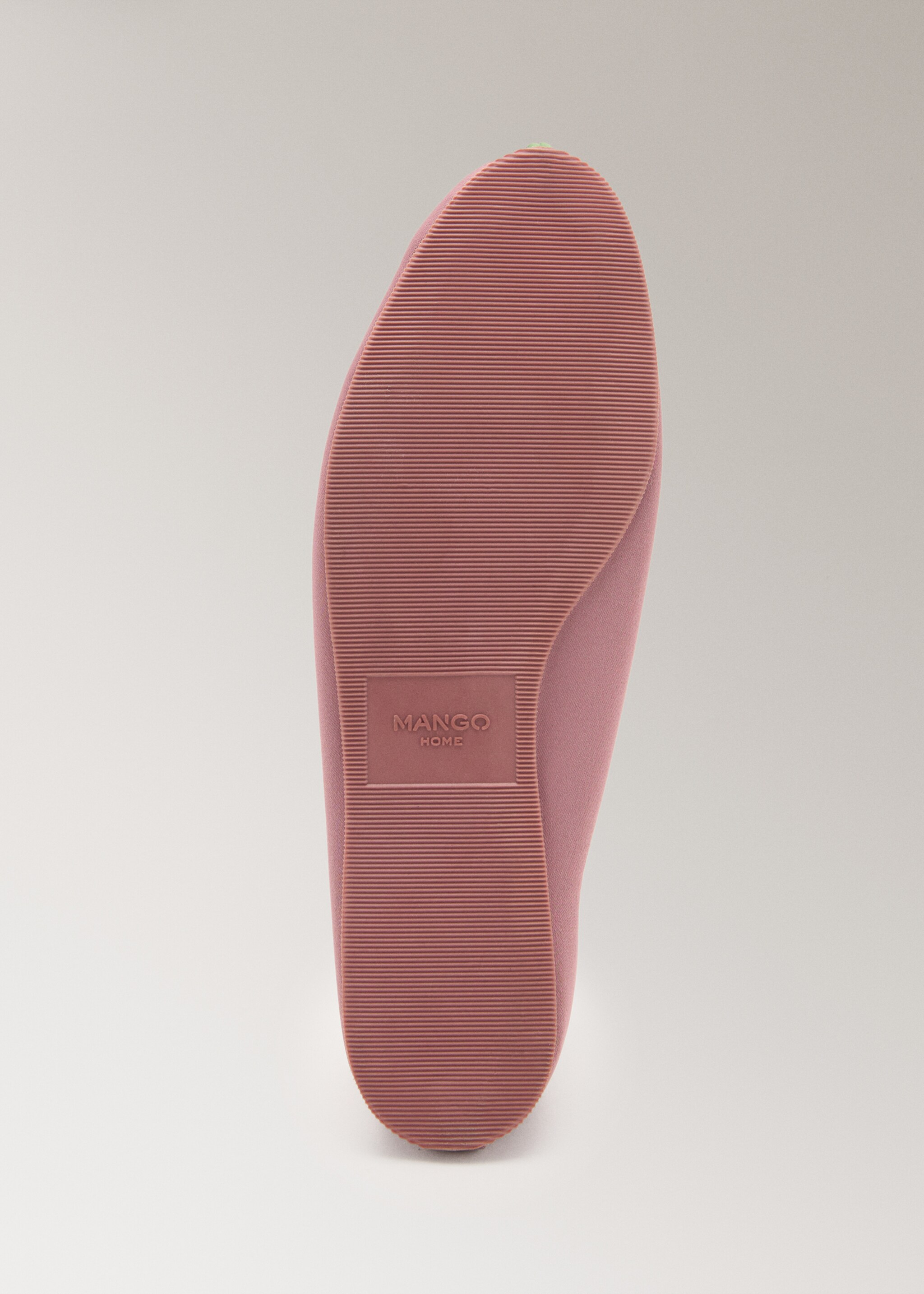 Satin ballet flats with contrast piping - Details of the article 3, Plum. Ref: 17064119-00.