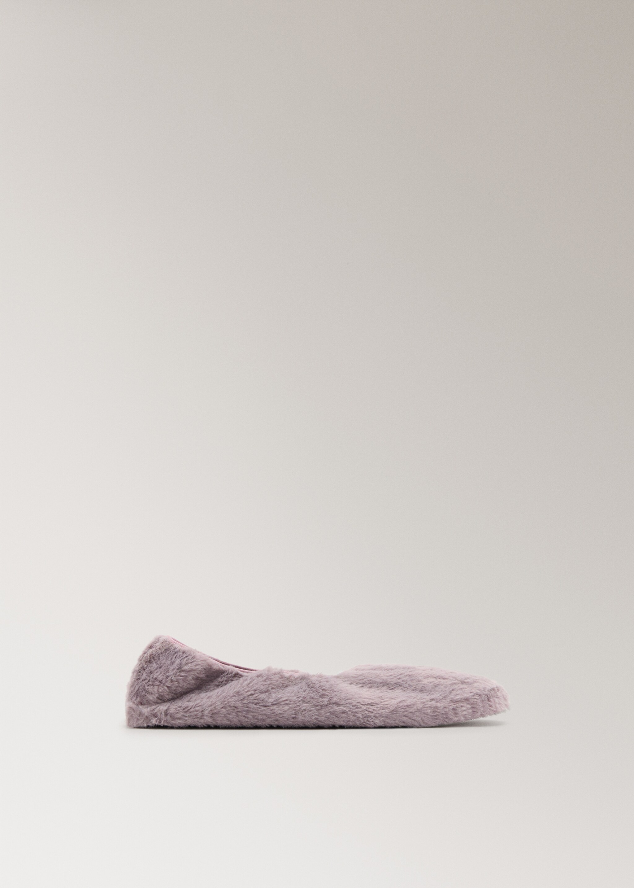 Faux fur ballerina flat - Article without model, Burnt Orange. Ref: 17064120-00.