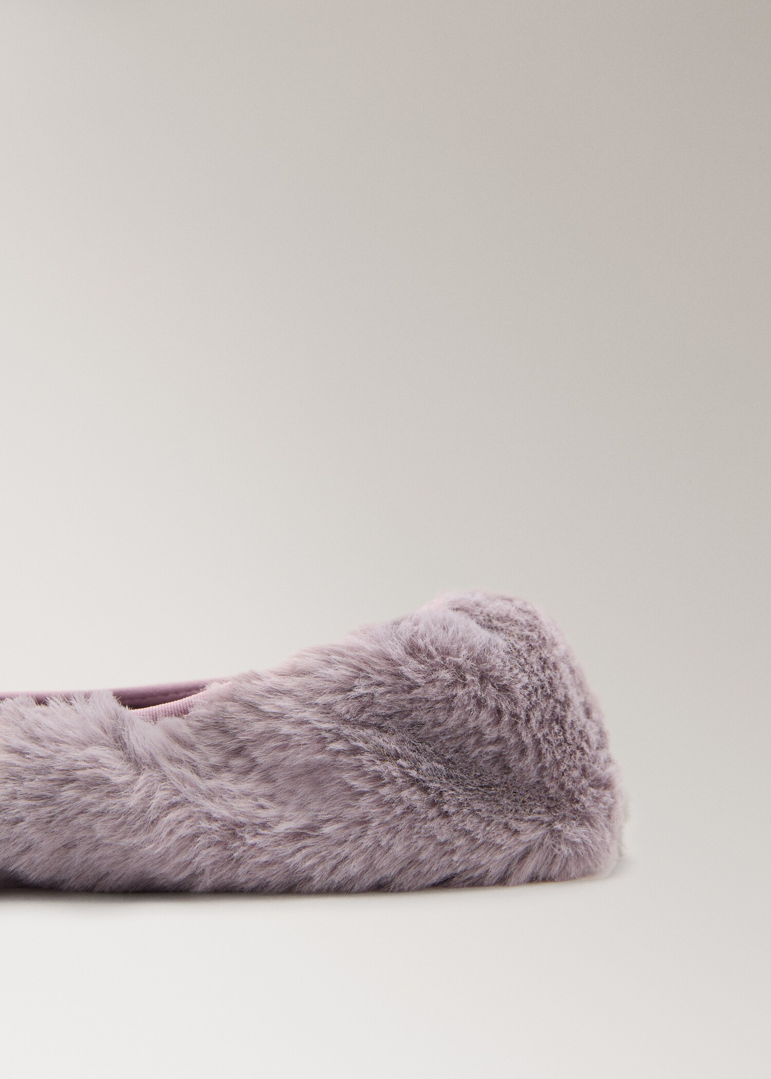 Faux fur ballerina flat - Details of the article 1