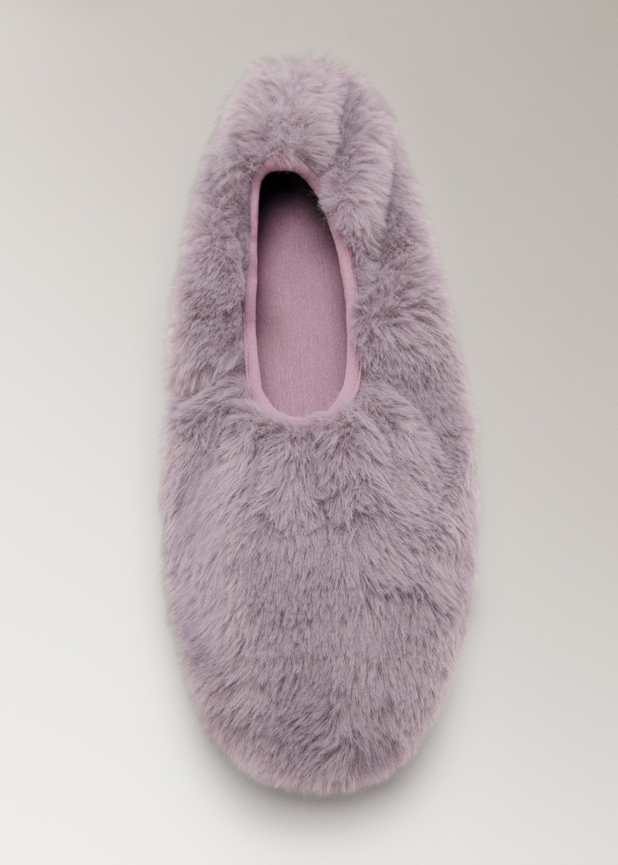 Faux fur ballerina flat - Details of the article 2, Burnt Orange. Ref: 17064120-00.