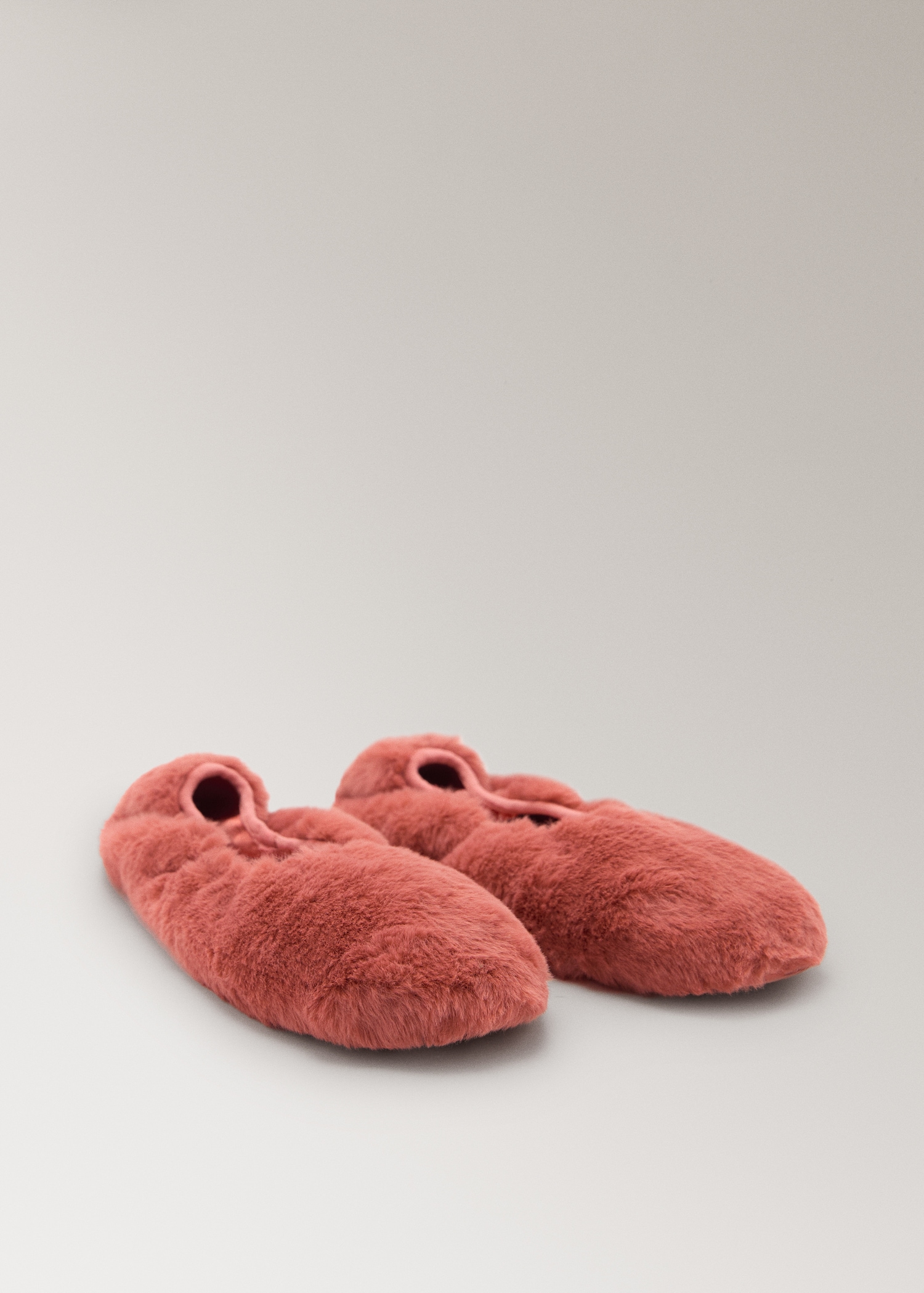 Faux fur ballerina flat - Medium plane