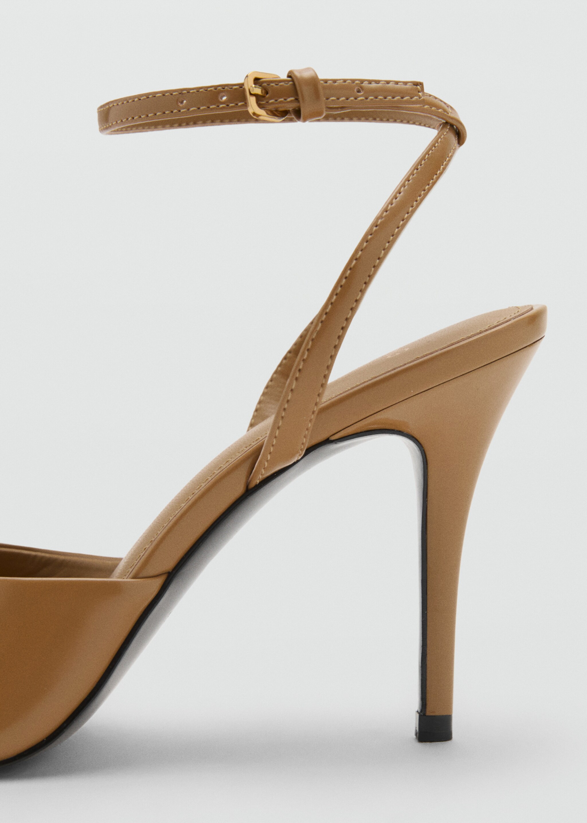 Ankle-cuff heeled sandals - Details of the article 1, Khaki. Ref: 17064122-00.