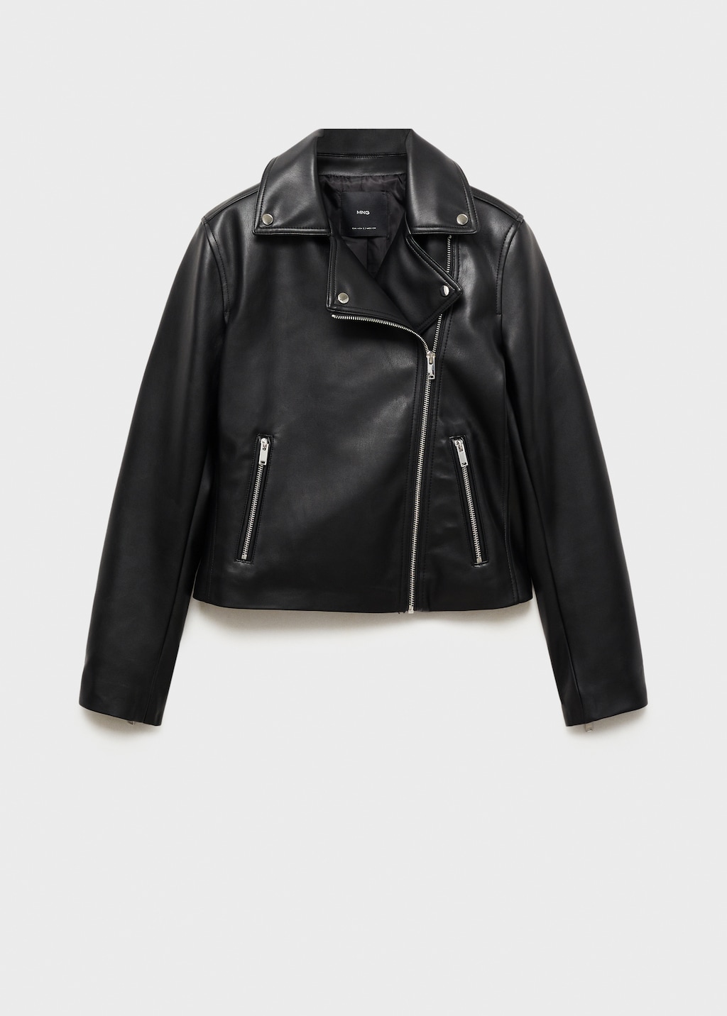 Faux-effect biker jacket