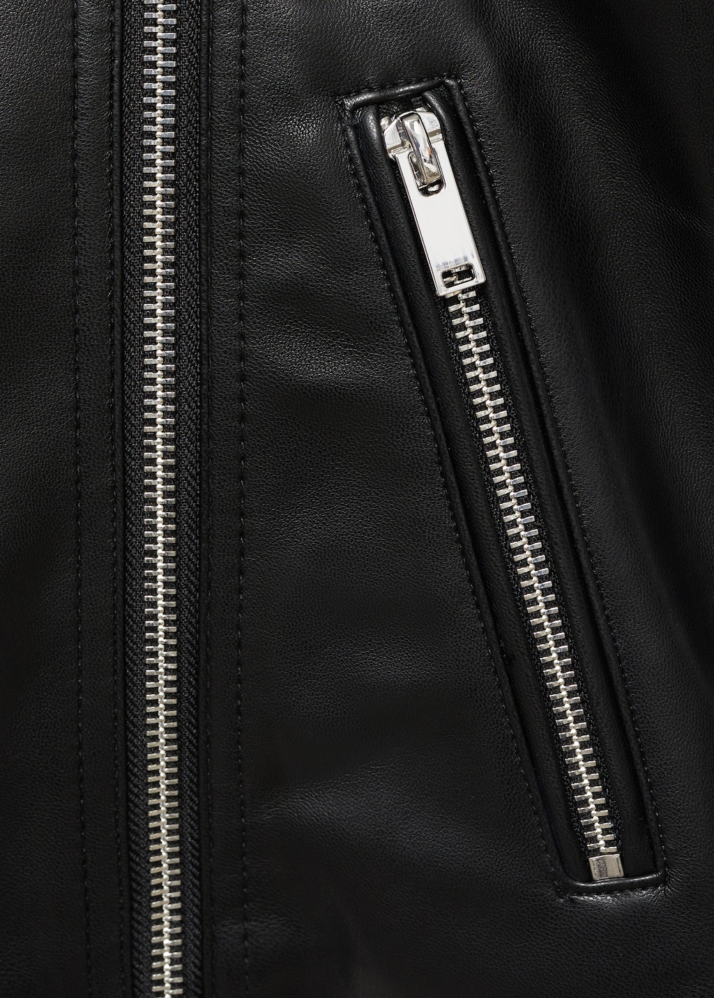 Faux-effect biker jacket