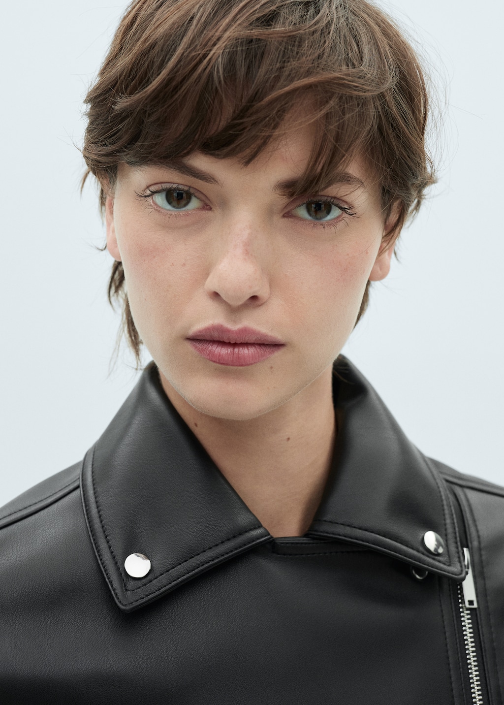 Faux-effect biker jacket