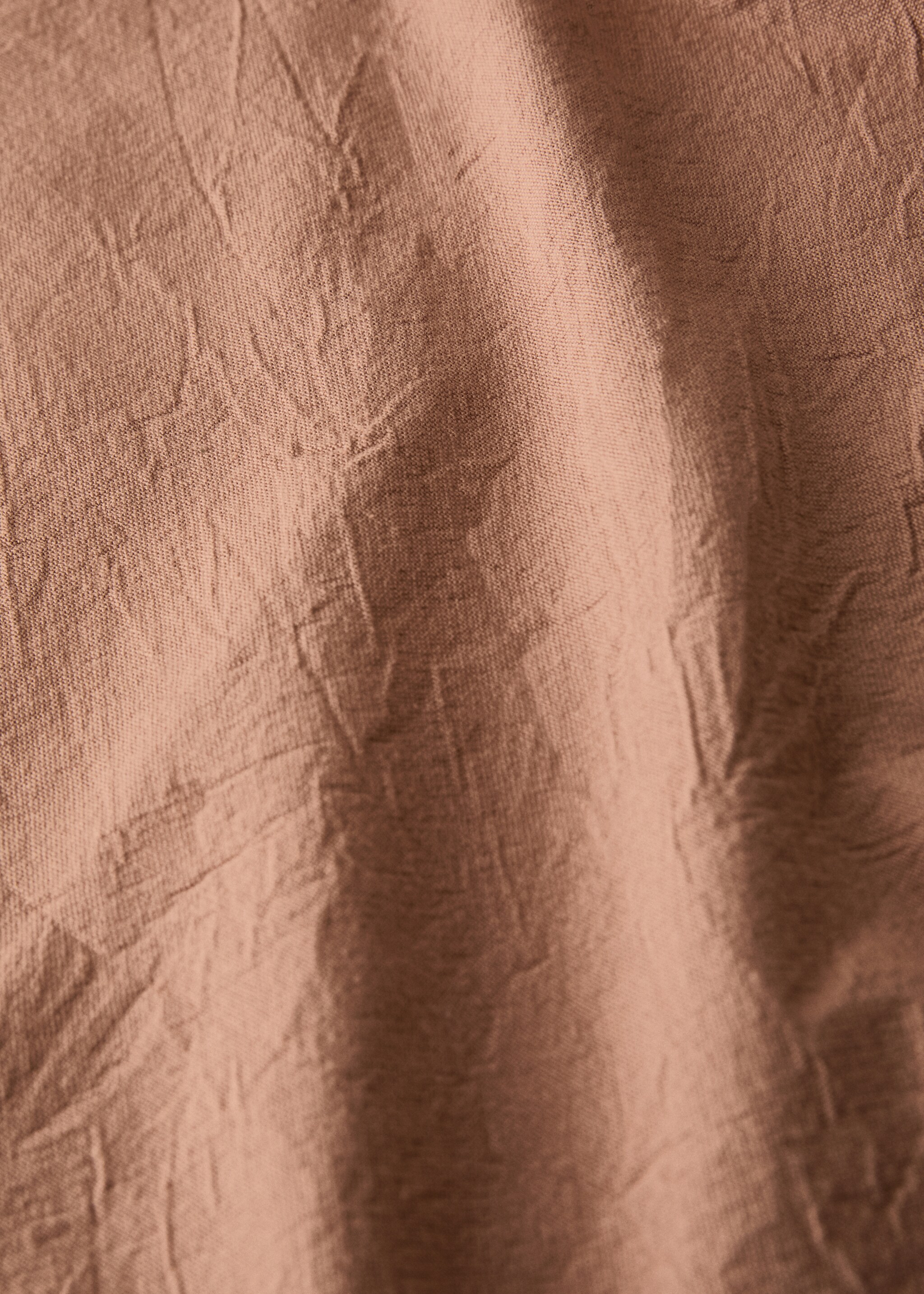 Cotton striped tablecloth for 2 to 4 diners - Details of the article 2, Burnt Orange. Ref: 17064124-00.