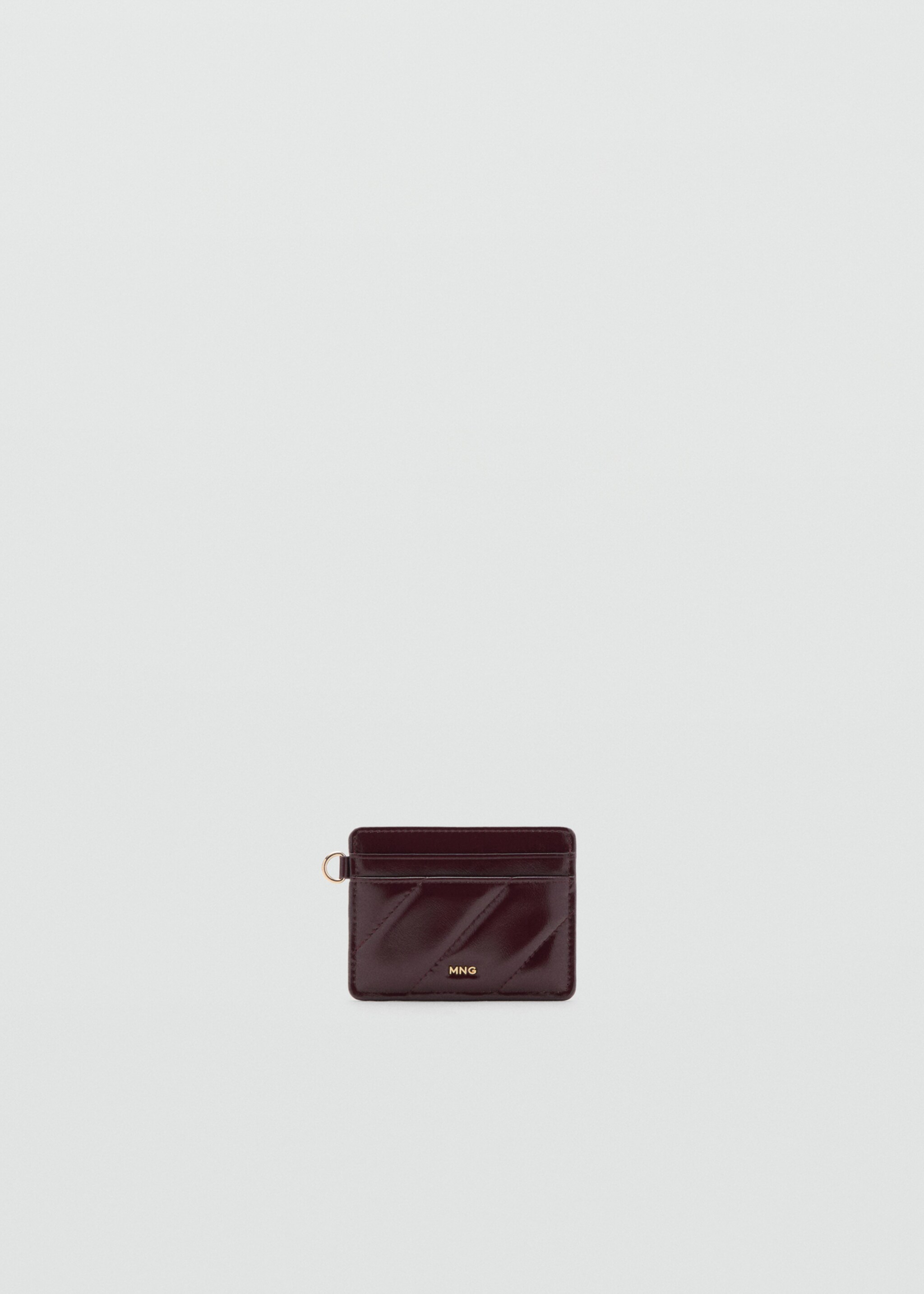 Patent leather card holder - Article without model, Burgundy. Ref: 17064125-00.