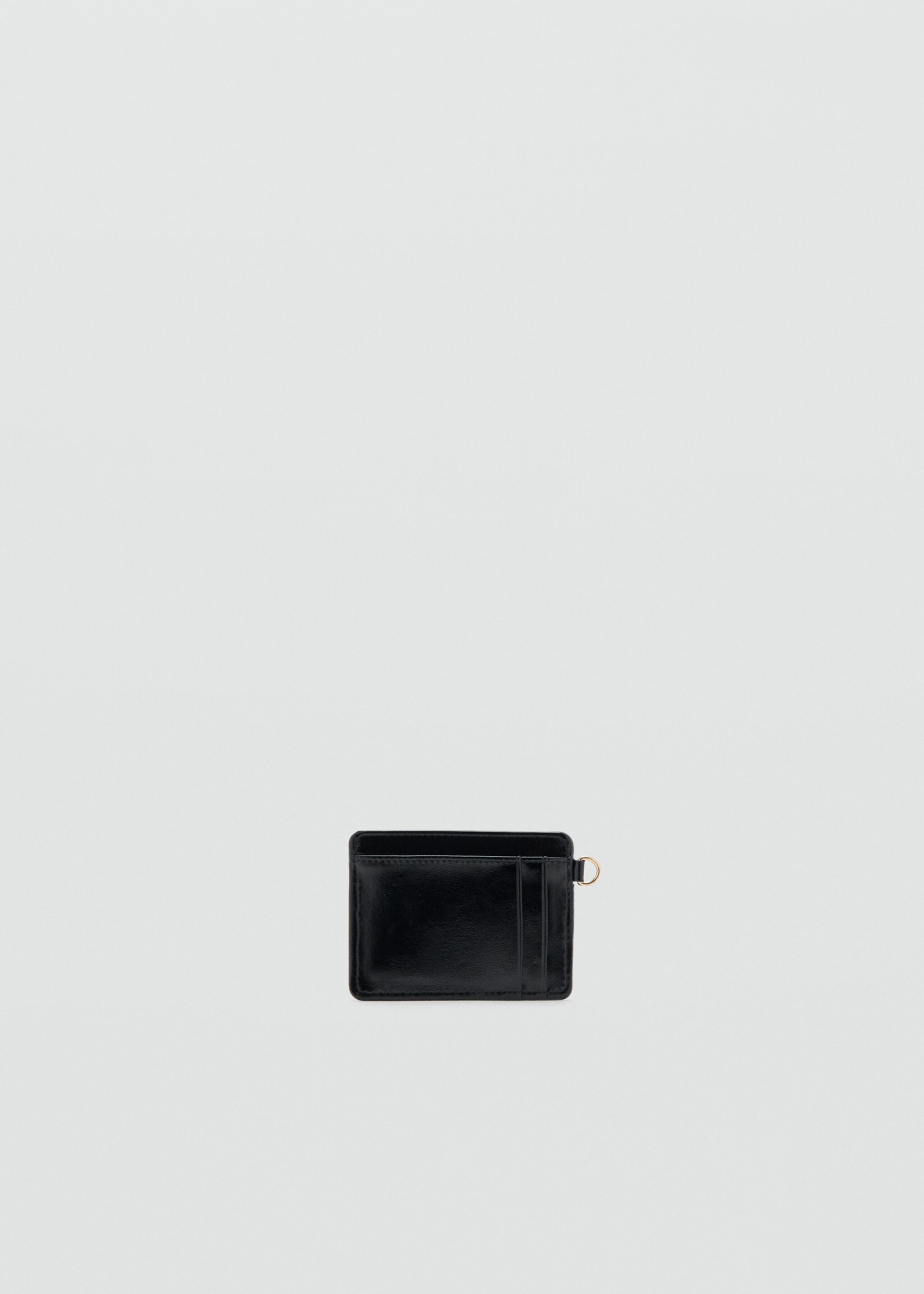 Patent leather card holder - Medium plane, Black. Ref: 17064125-00.