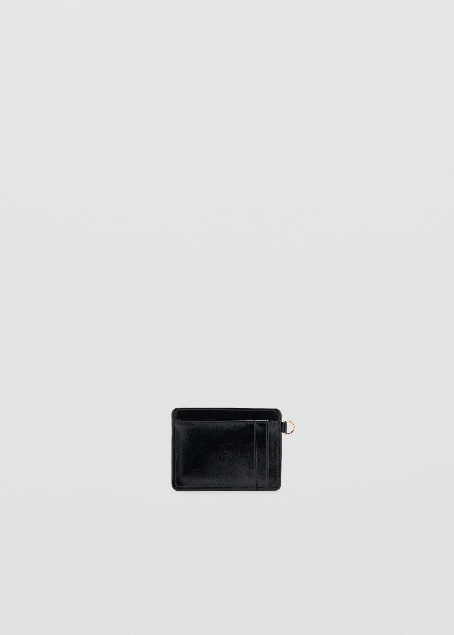 Patent leather card holder - Medium plane
