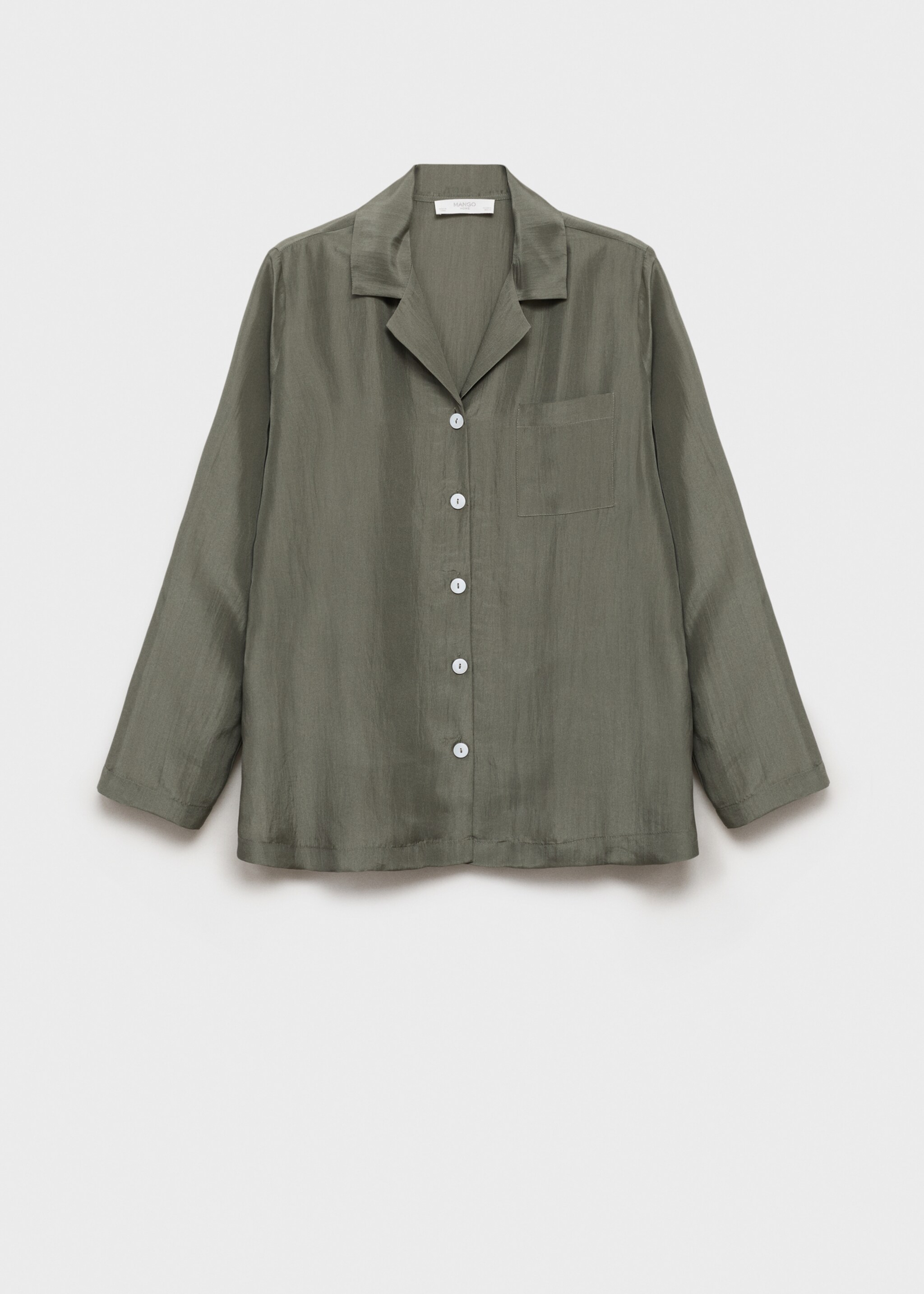 Silk long shirt - Article without model, Forest Green. Ref: 17064126-00.