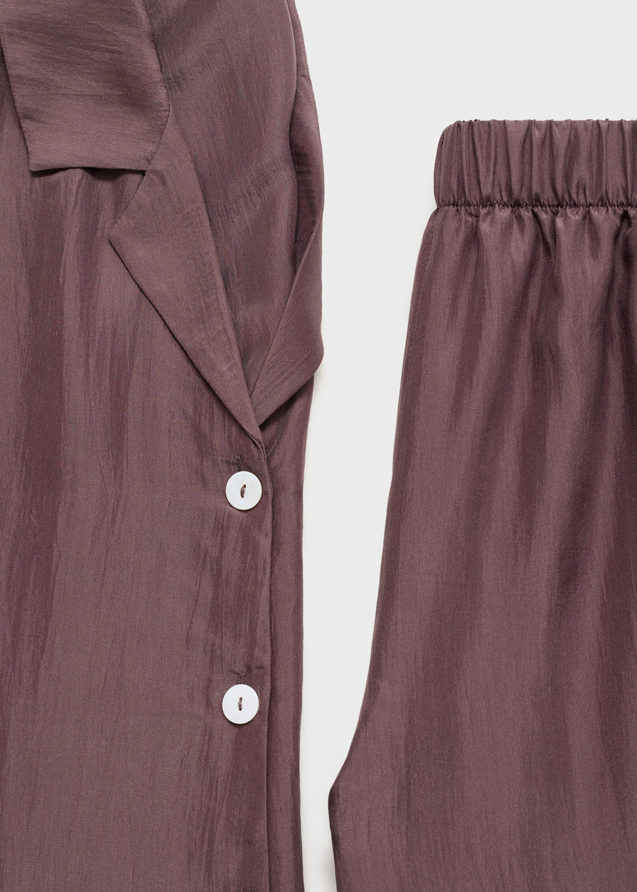 Silk long shirt - Details of the article 8, Blackberry. Ref: 17064126-00.