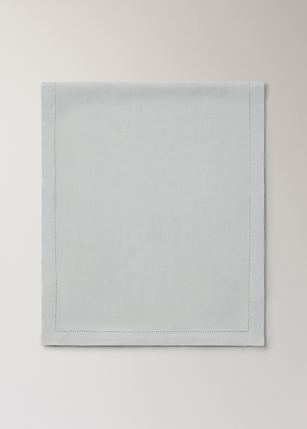 Cotton table runner with hemstitch detail