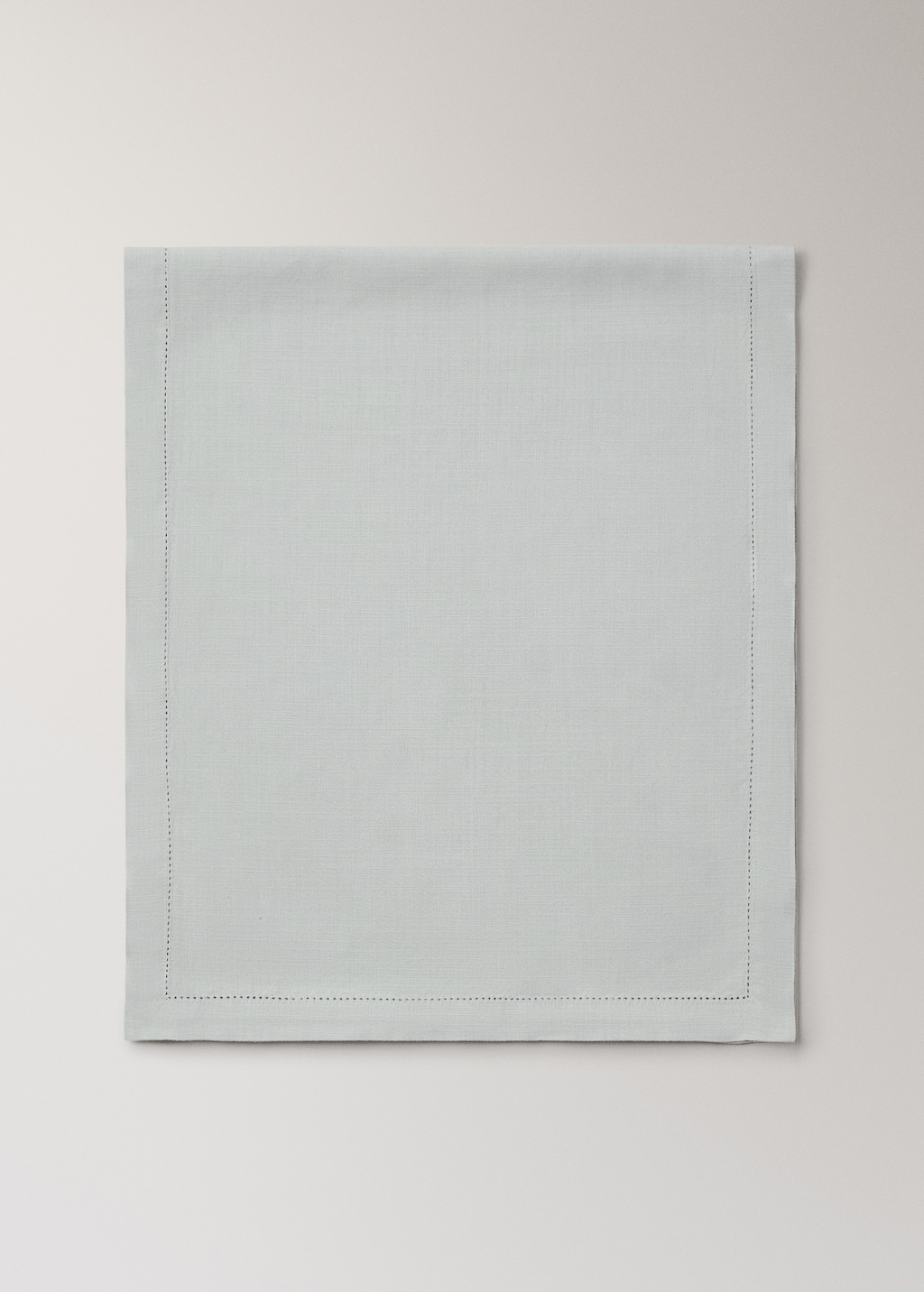 Cotton table runner with hemstitch detail