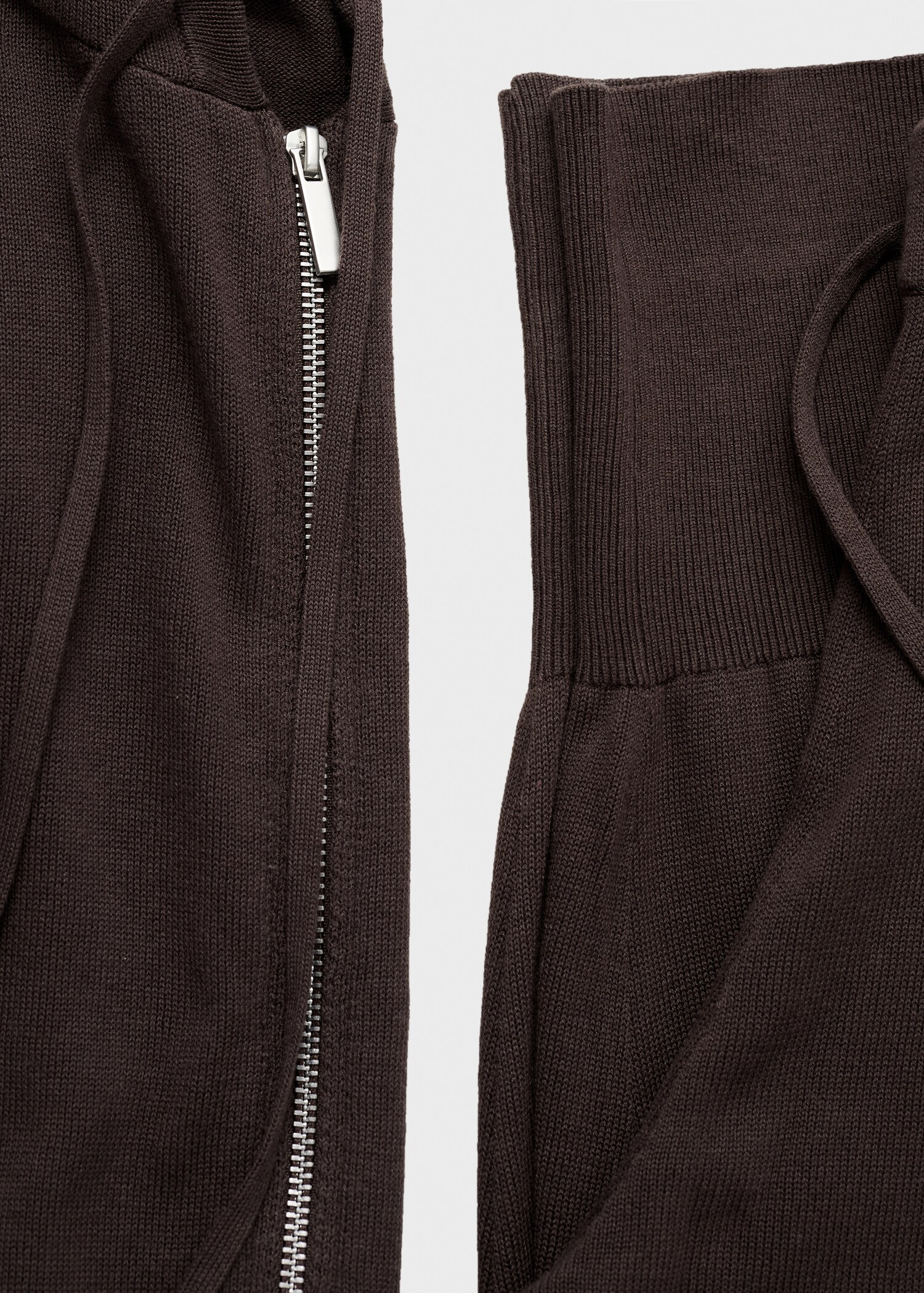 Cotton knit hooded cardigan - Details of the article 8