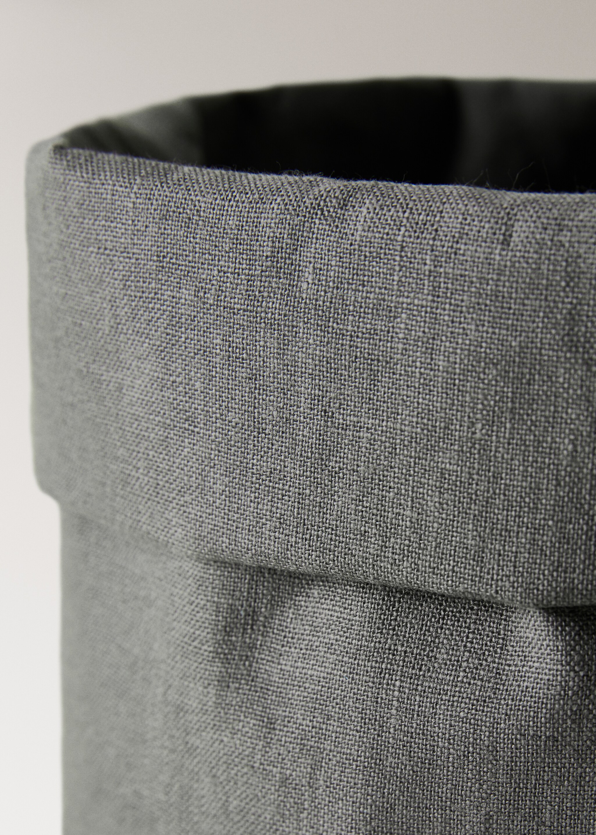 Bread basket 100% linen - Details of the article 1, Khaki. Ref: 17064132-00.