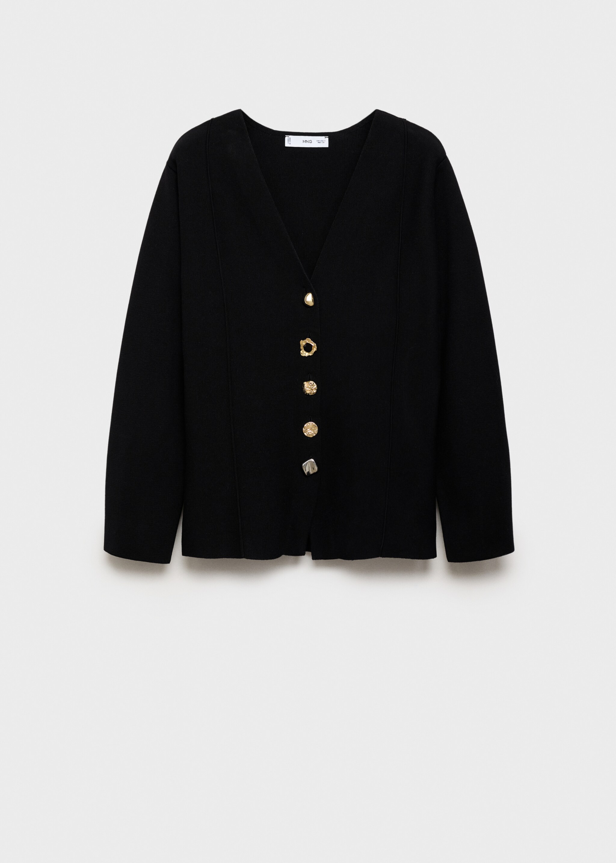 Knitted jacket with jewel buttons - Article without model
