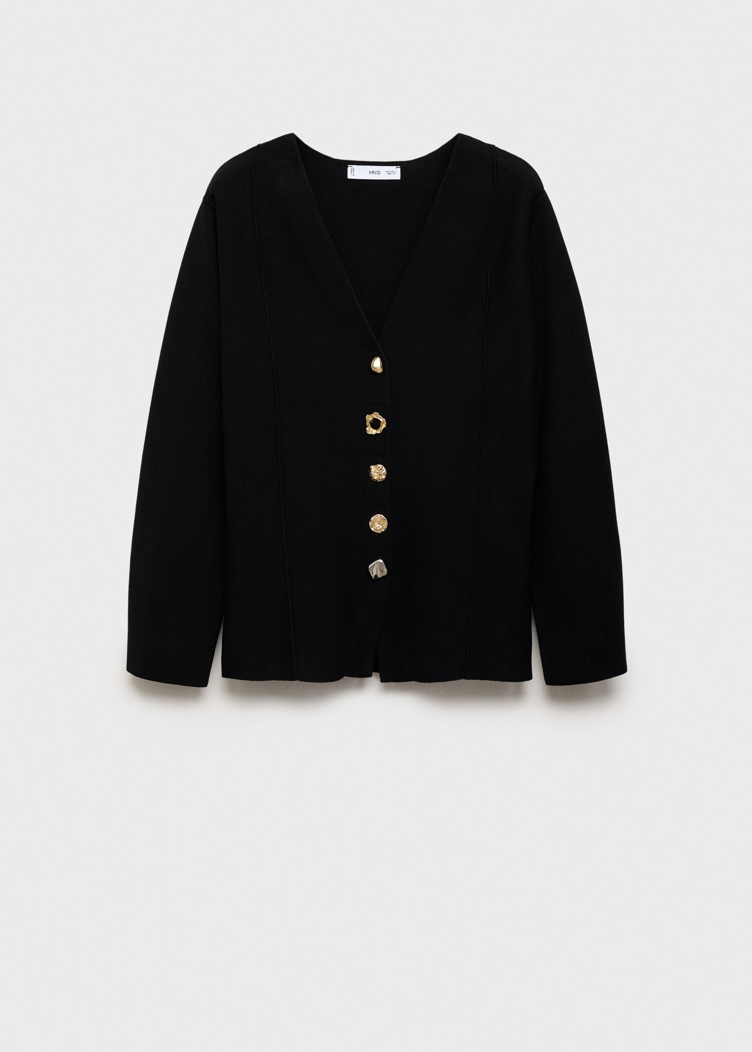 Knitted jacket with jewel buttons - Article without model
