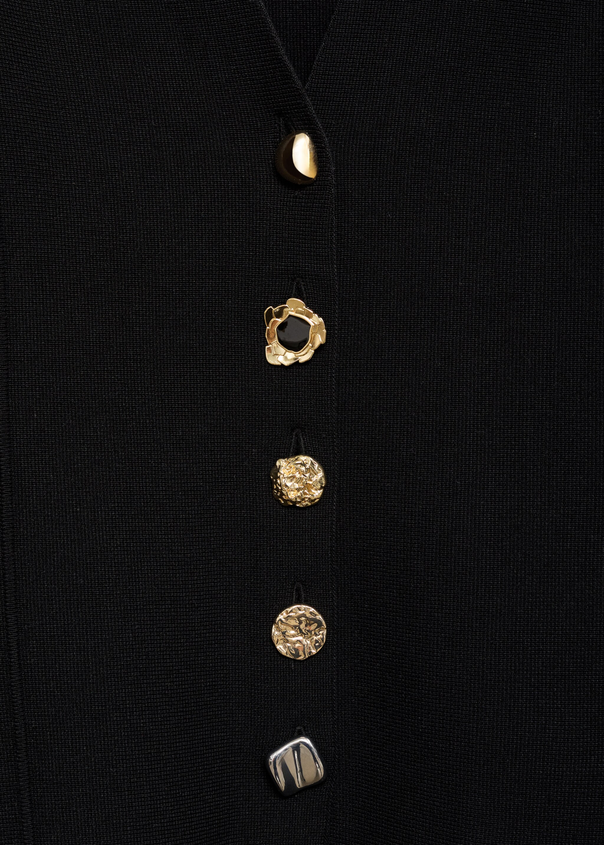 Knitted jacket with jewel buttons - Details of the article 0