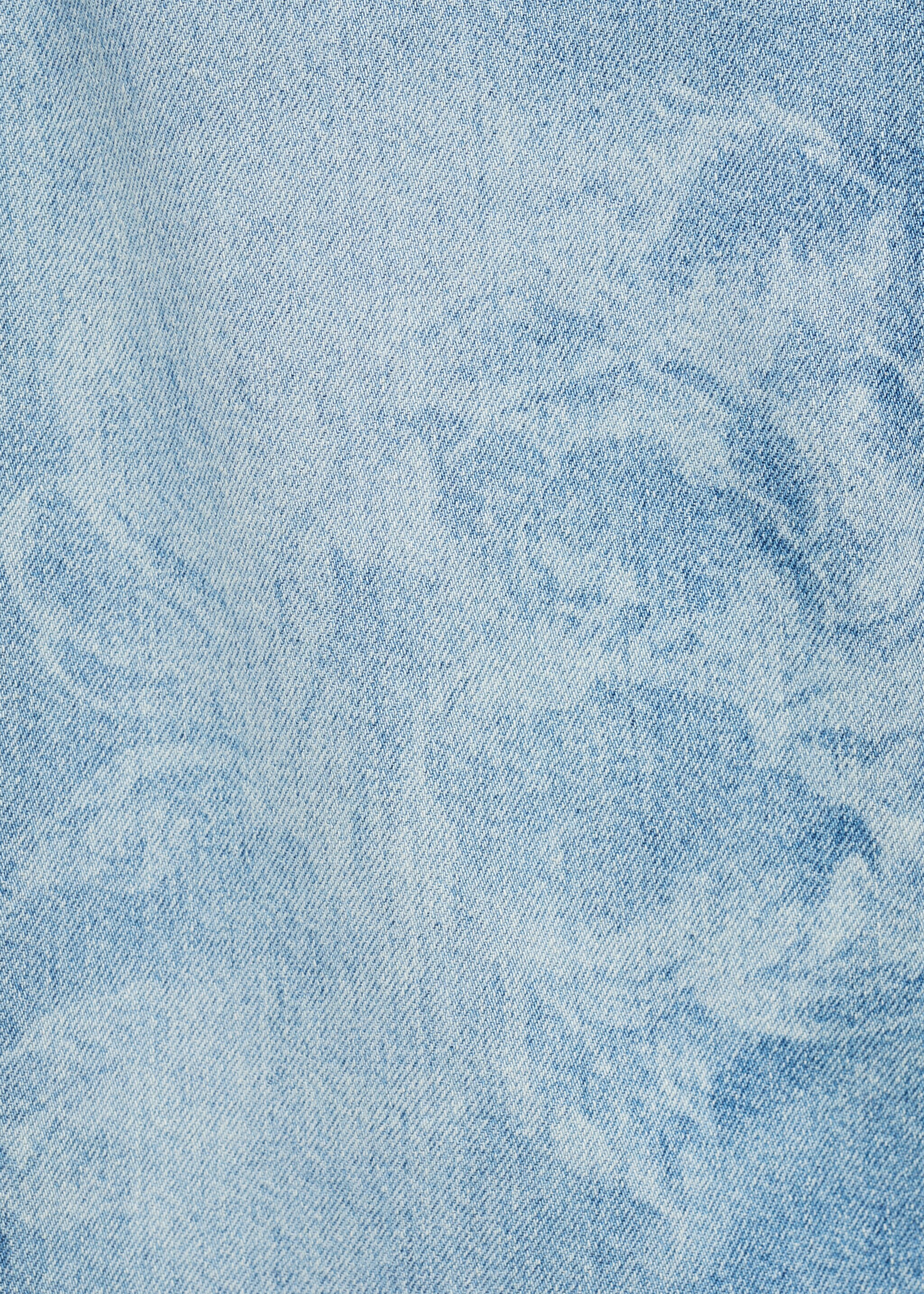 Straight-leg jeans with floral pattern - Details of the article 0, Medium Blue. Ref: 17064140-00.
