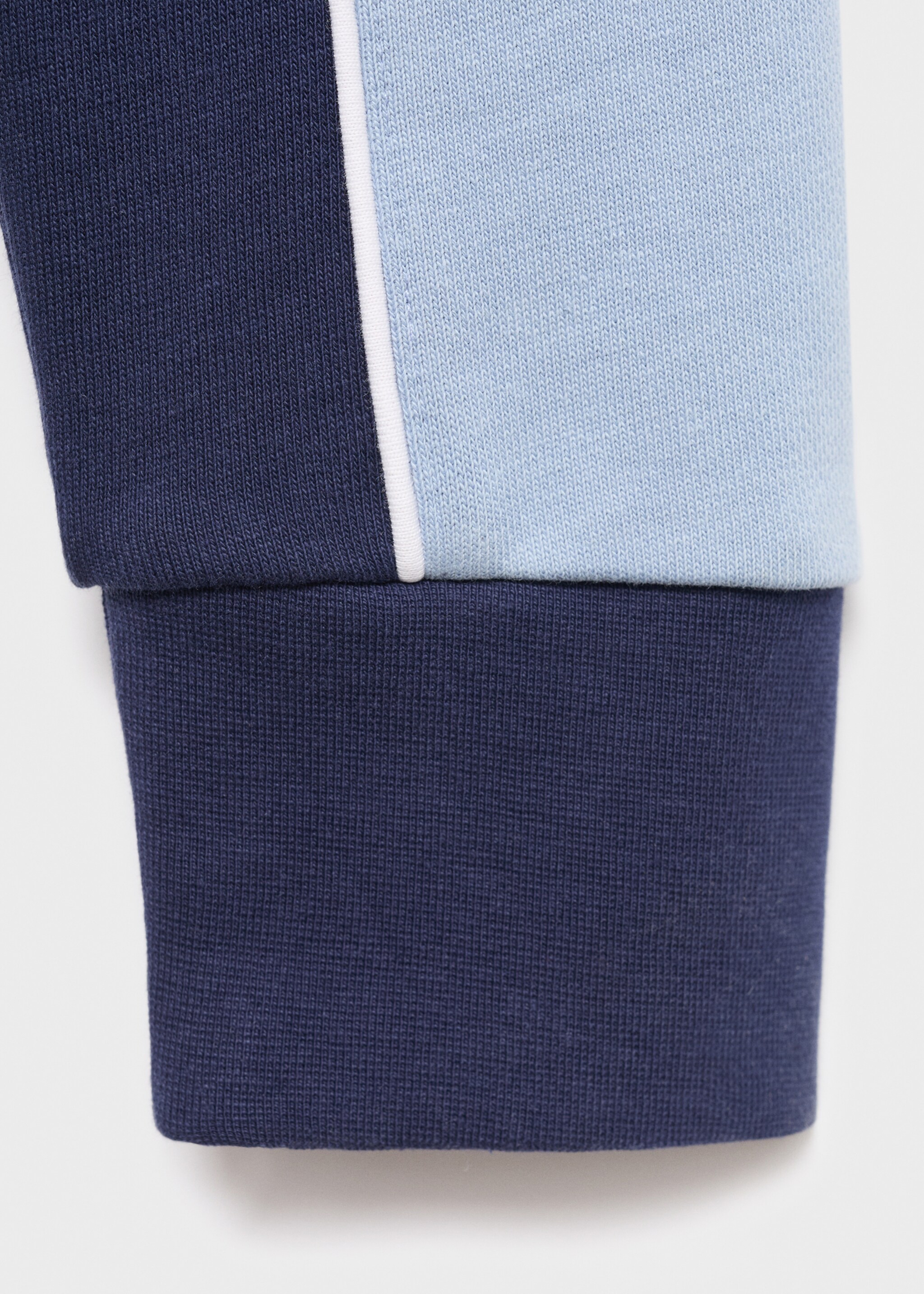 Two-tone fitted jacket - Details of the article 0, Blue. Ref: 17064141-00.
