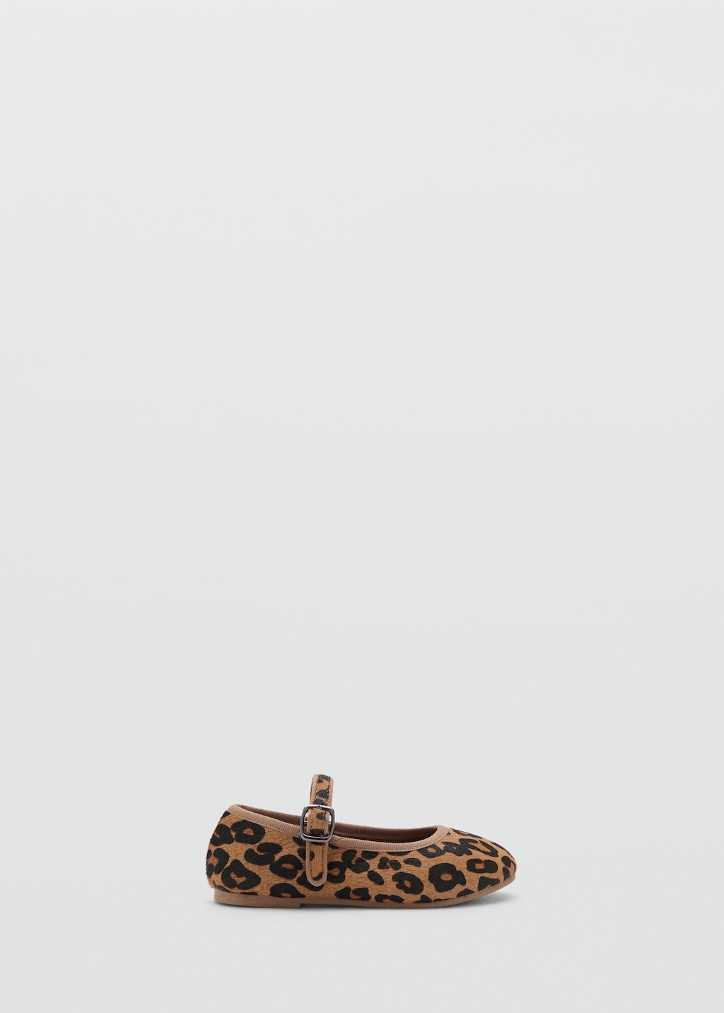 Leopard-print leather ballerinas