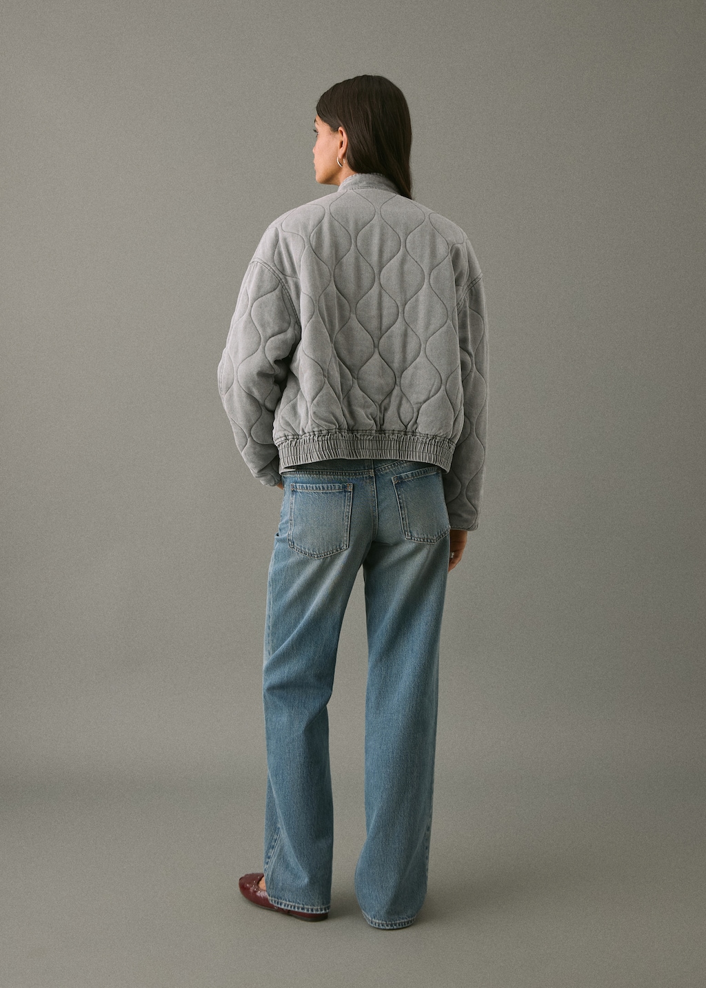 Quilted denim jacket