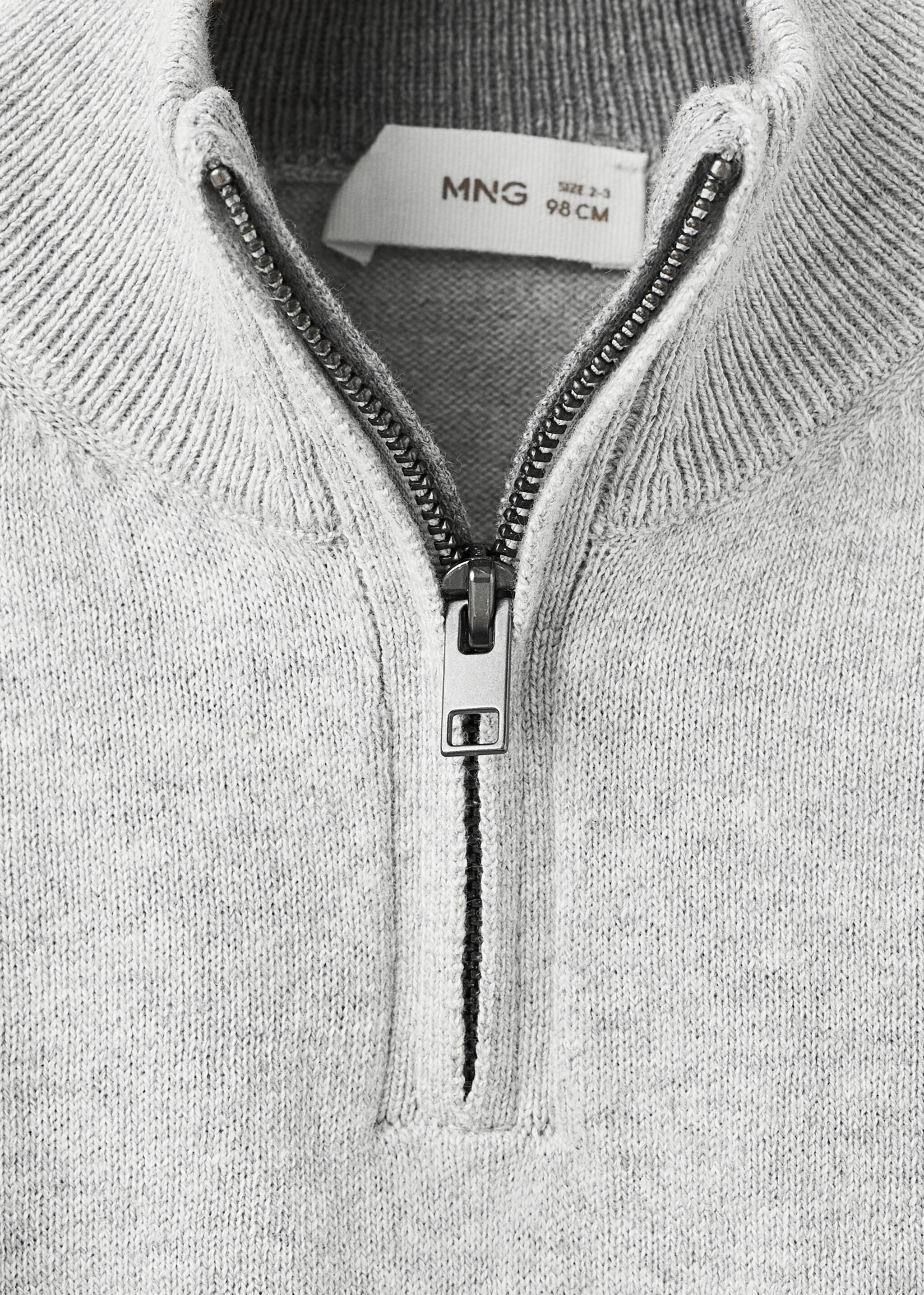 Perkins-neck sweater - Details of the article 8, Medium Heather Grey. Ref: 17064415-00.