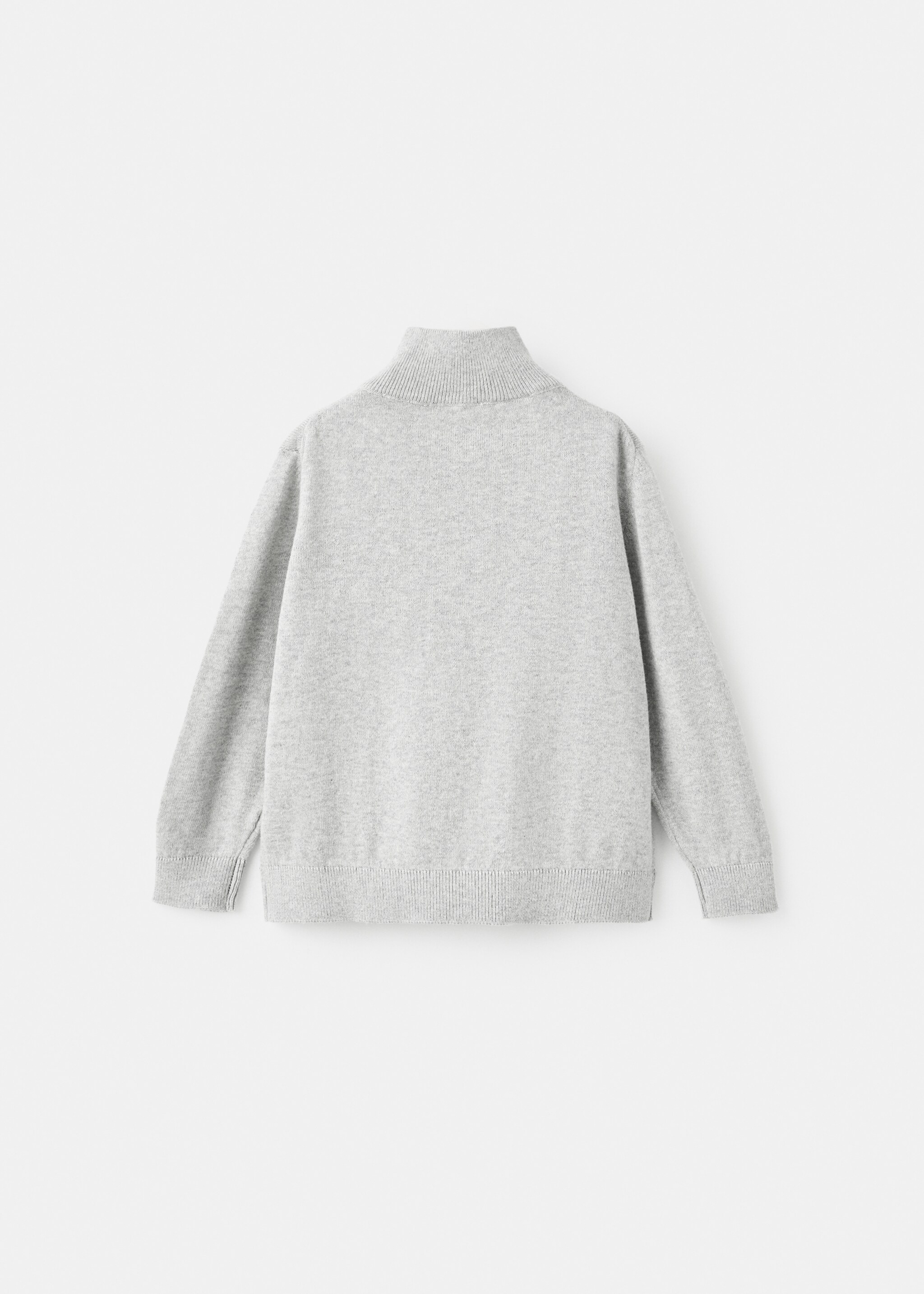 Perkins-neck sweater - Reverse of the article, Medium Heather Grey. Ref: 17064415-00.