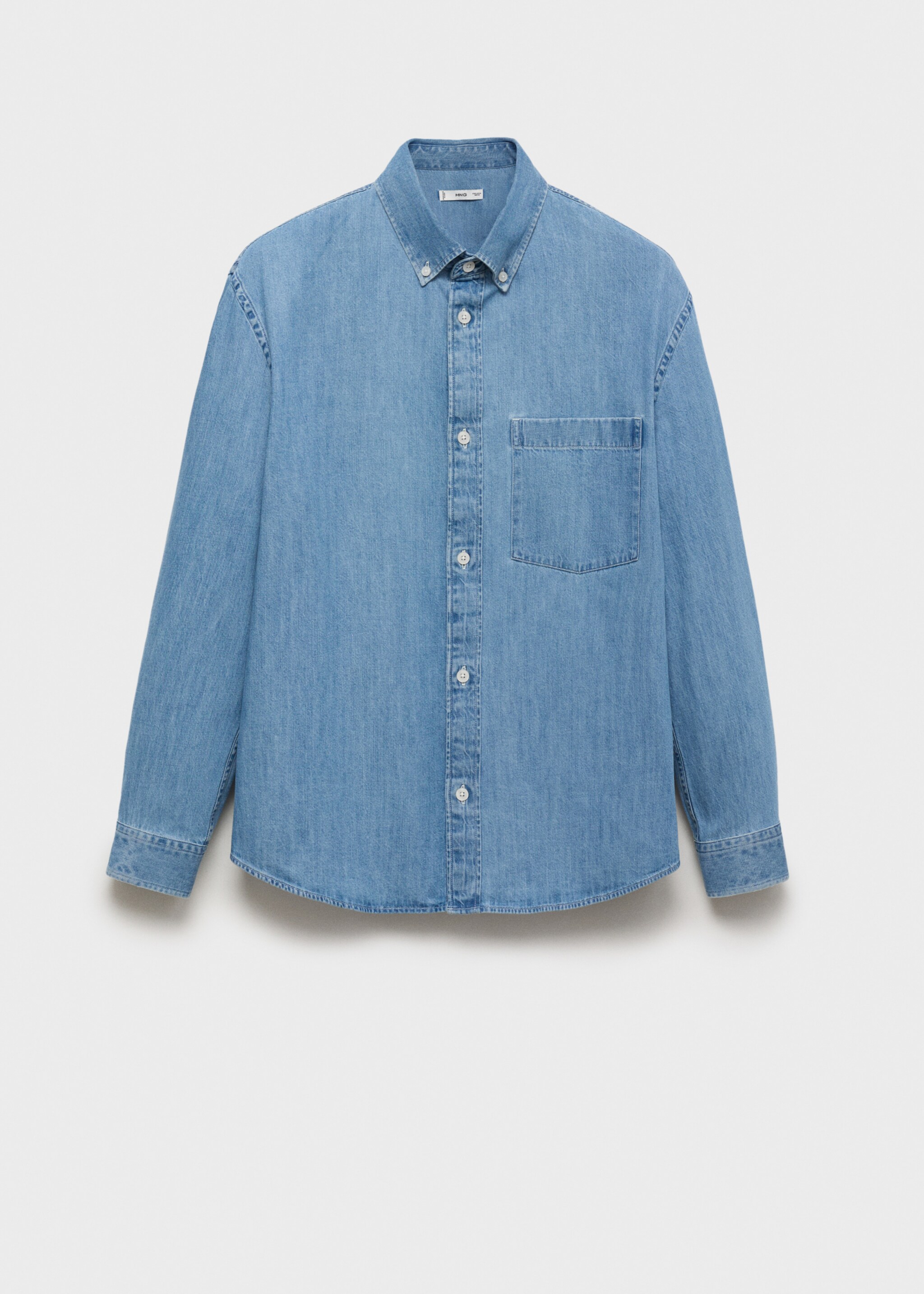 Denim overshirt with pocket - Article without model