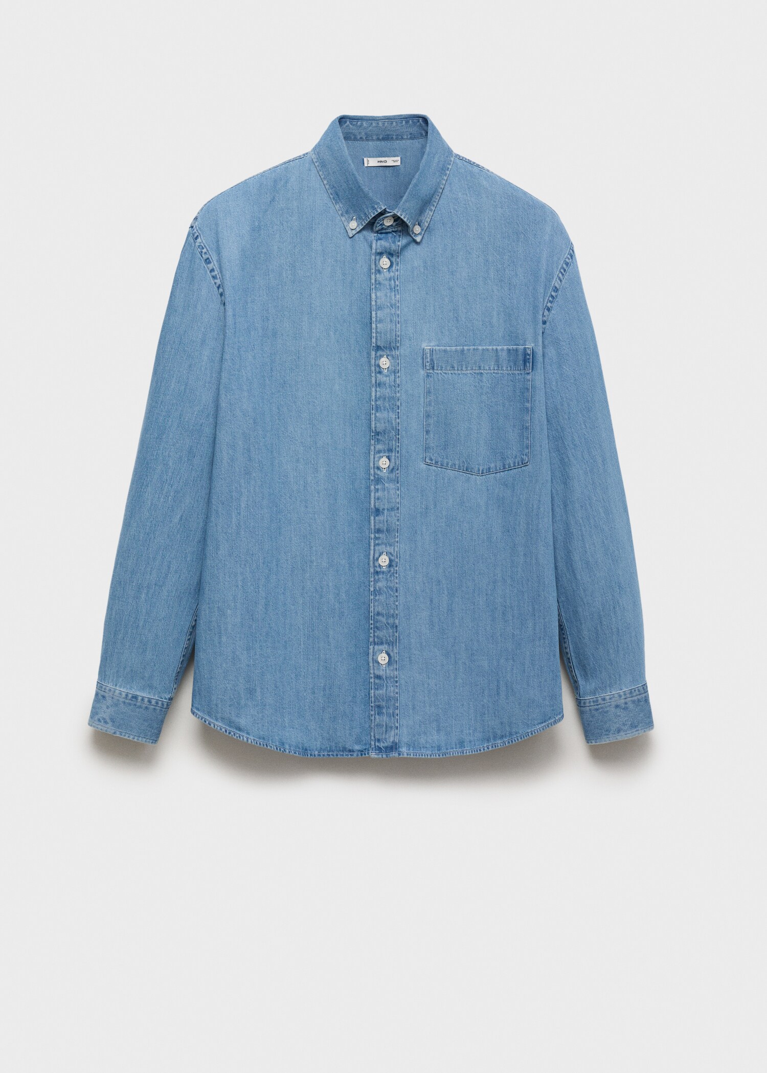 Denim overshirt with pocket - Article without model