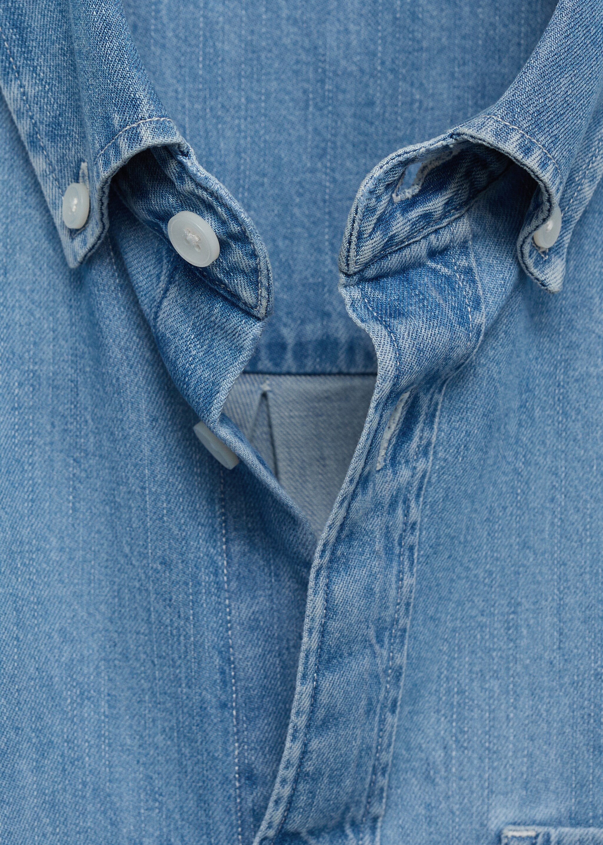 Denim overshirt with pocket - Details of the article 8