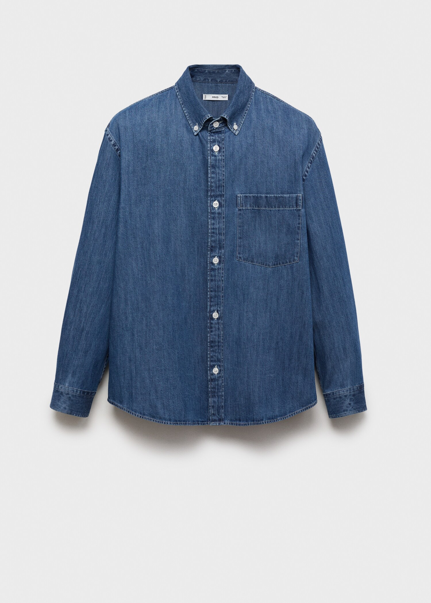 Denim overshirt with pocket - Article without model