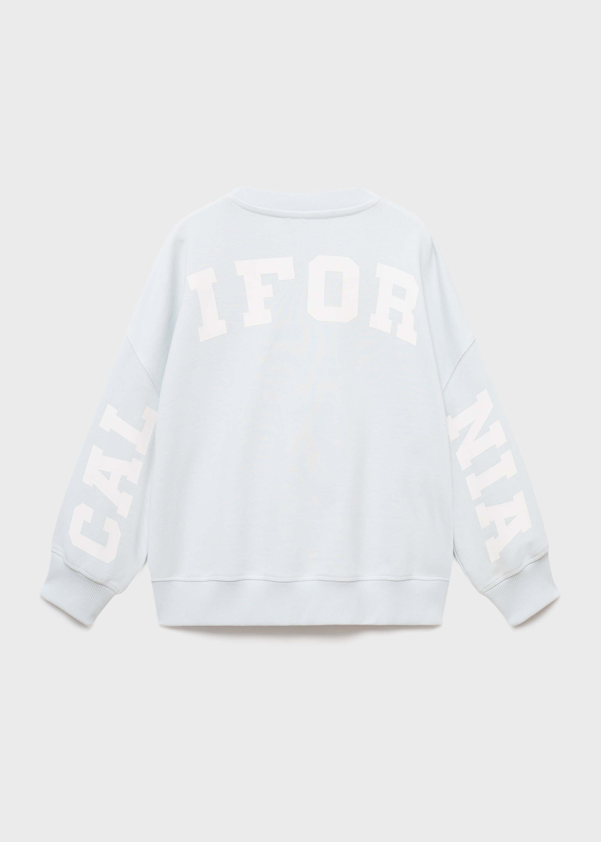 Sweatshirt spirit - Reverse of the article, Sky Blue. Ref: 17064420-00.